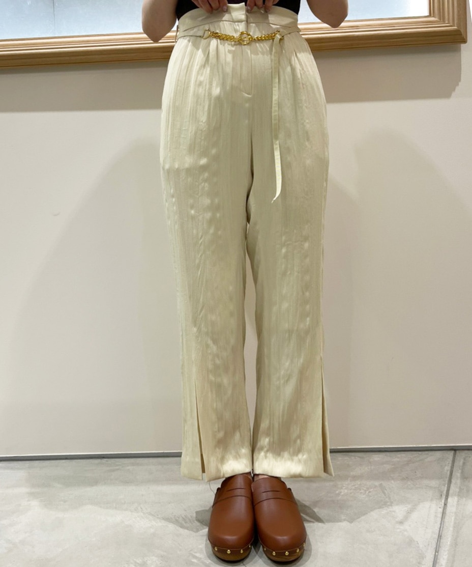 yoryu slit straight pants