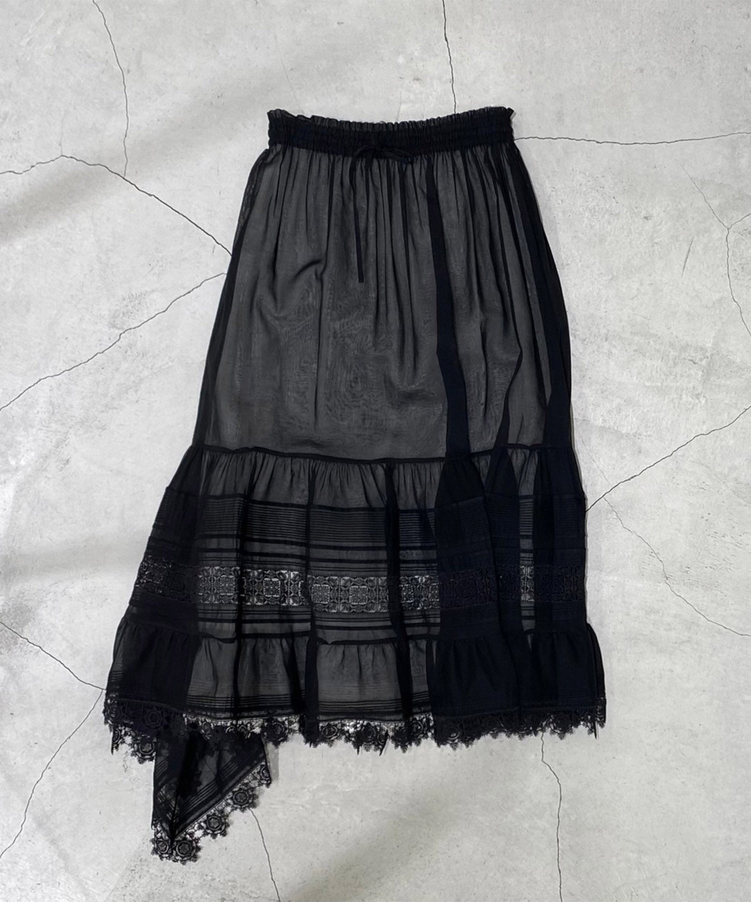 double-end c/organdy lace frill skirt