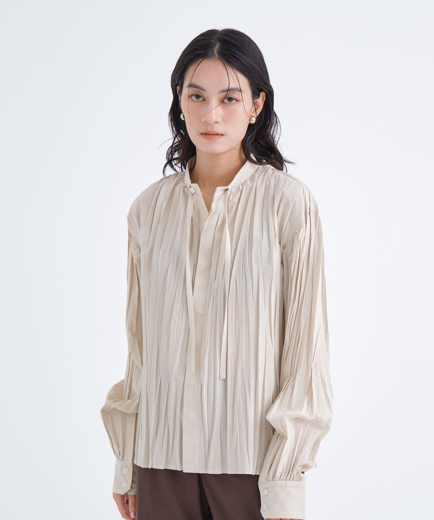 pleated blouse