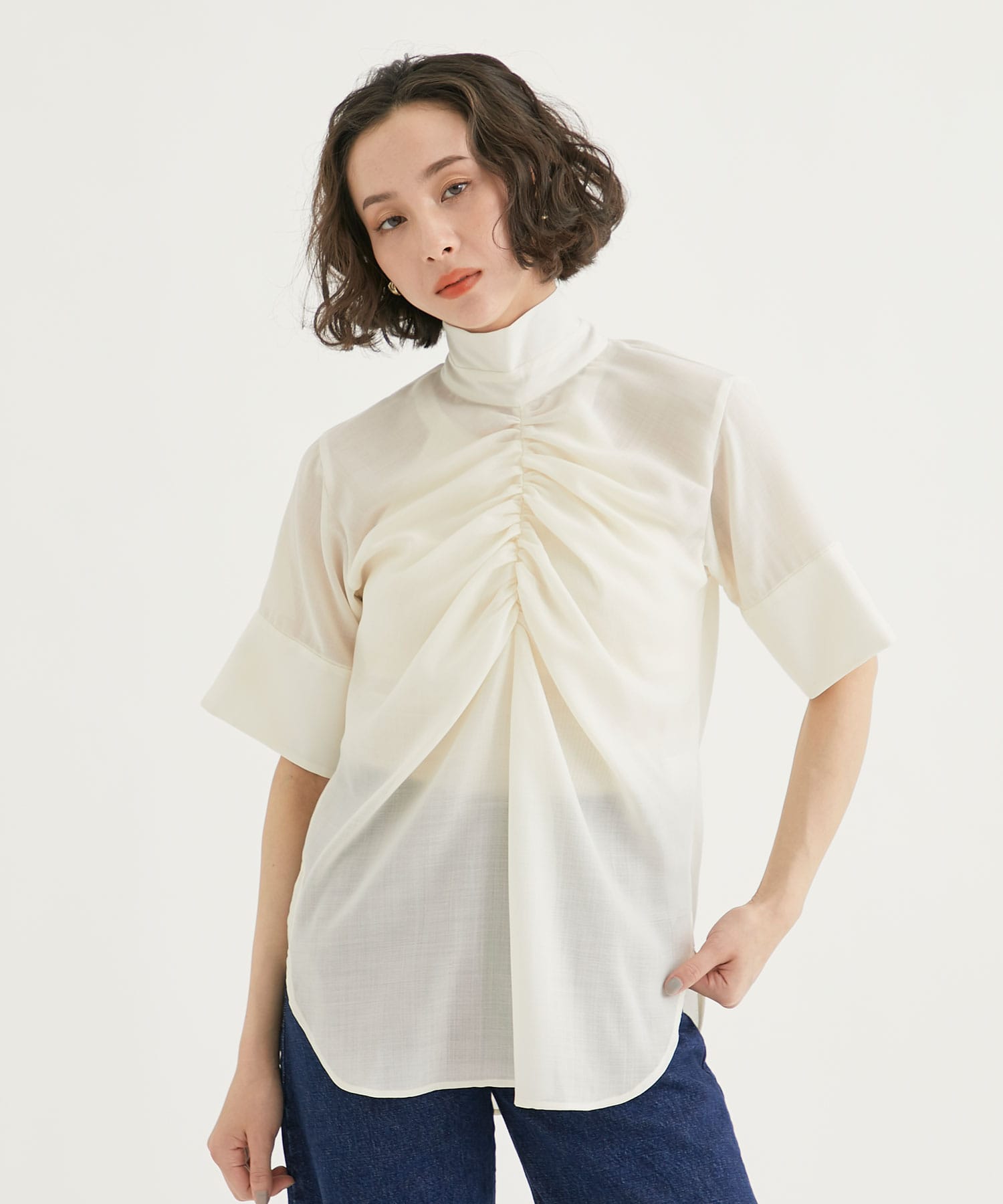 FRONT-GATHER SHIRT