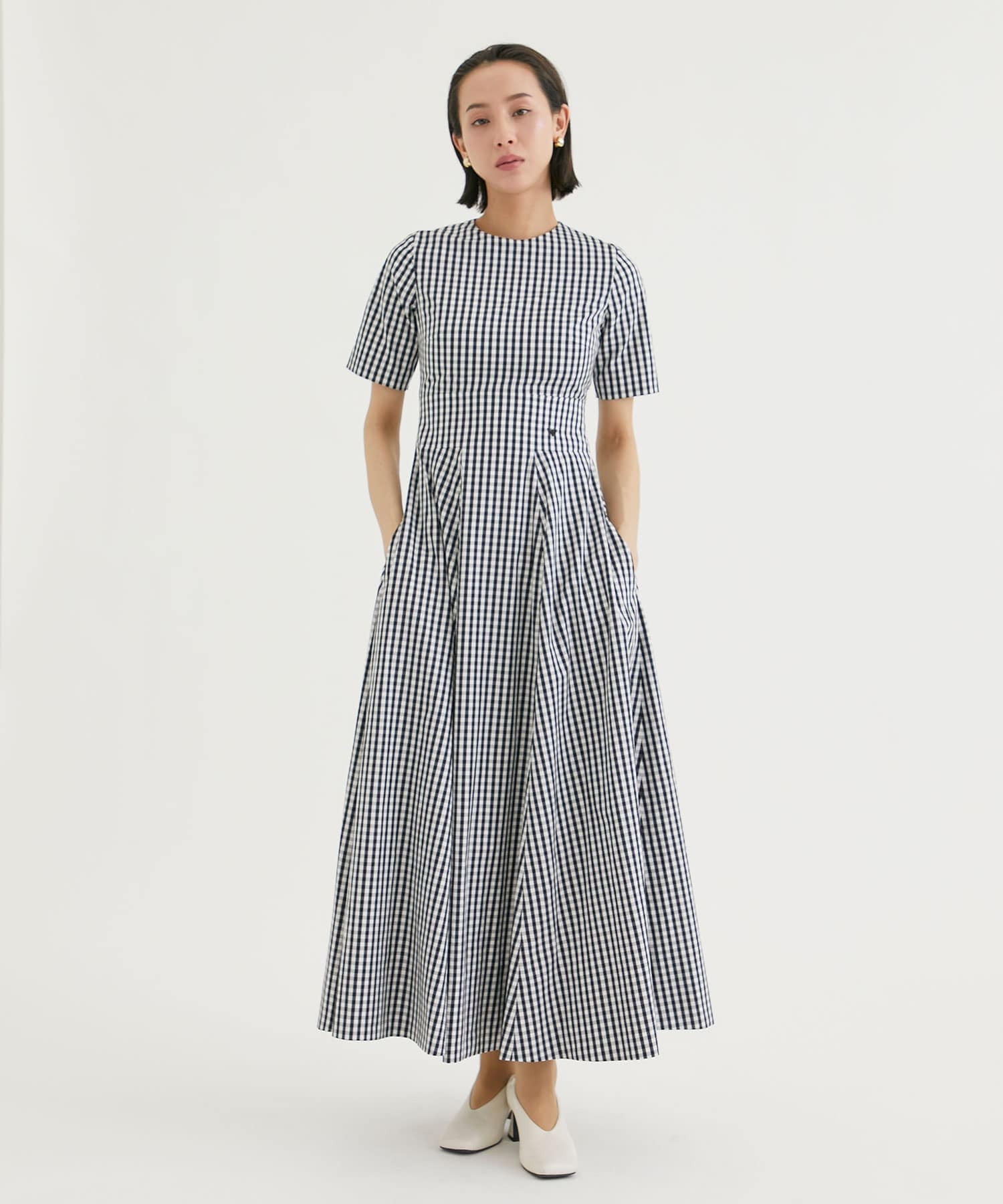 FIT＆FLARE DR S/S GINGHAM