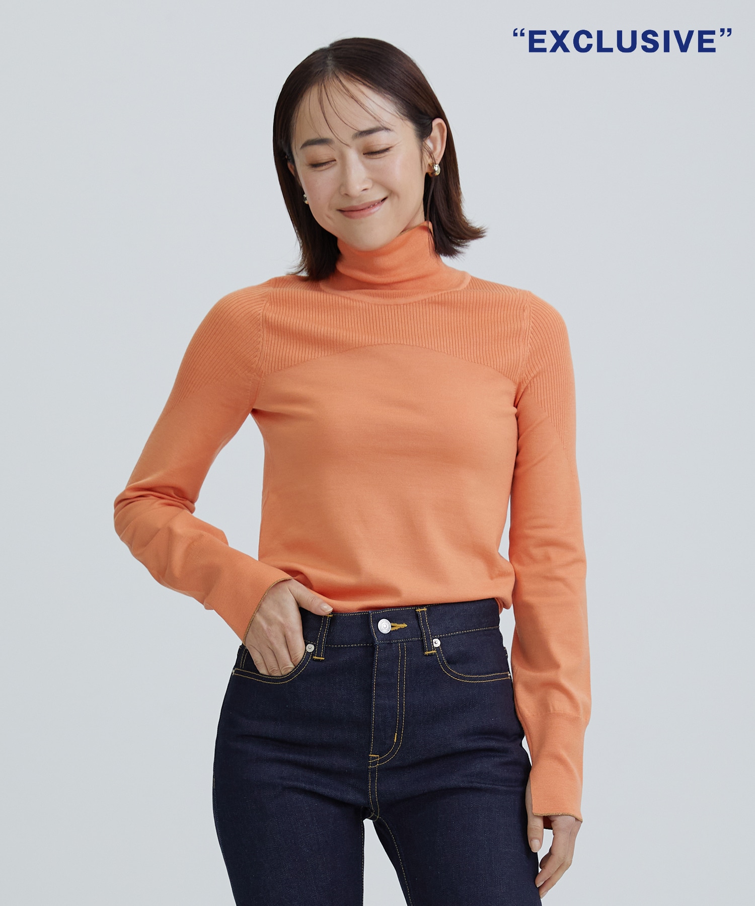 SILK WOOL SKIN COMFORT TURTLEKNECK PULLOVER