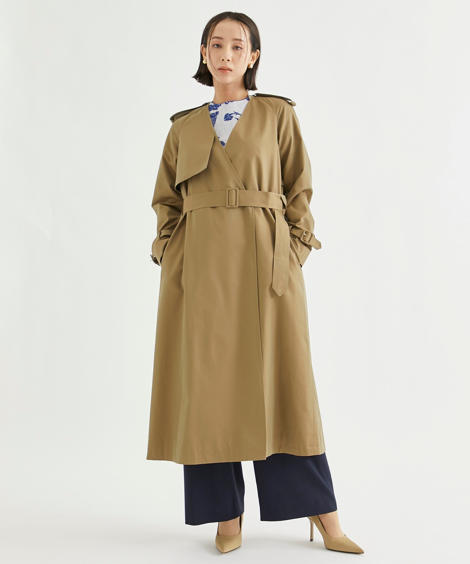 EX．silk cotton trench coat