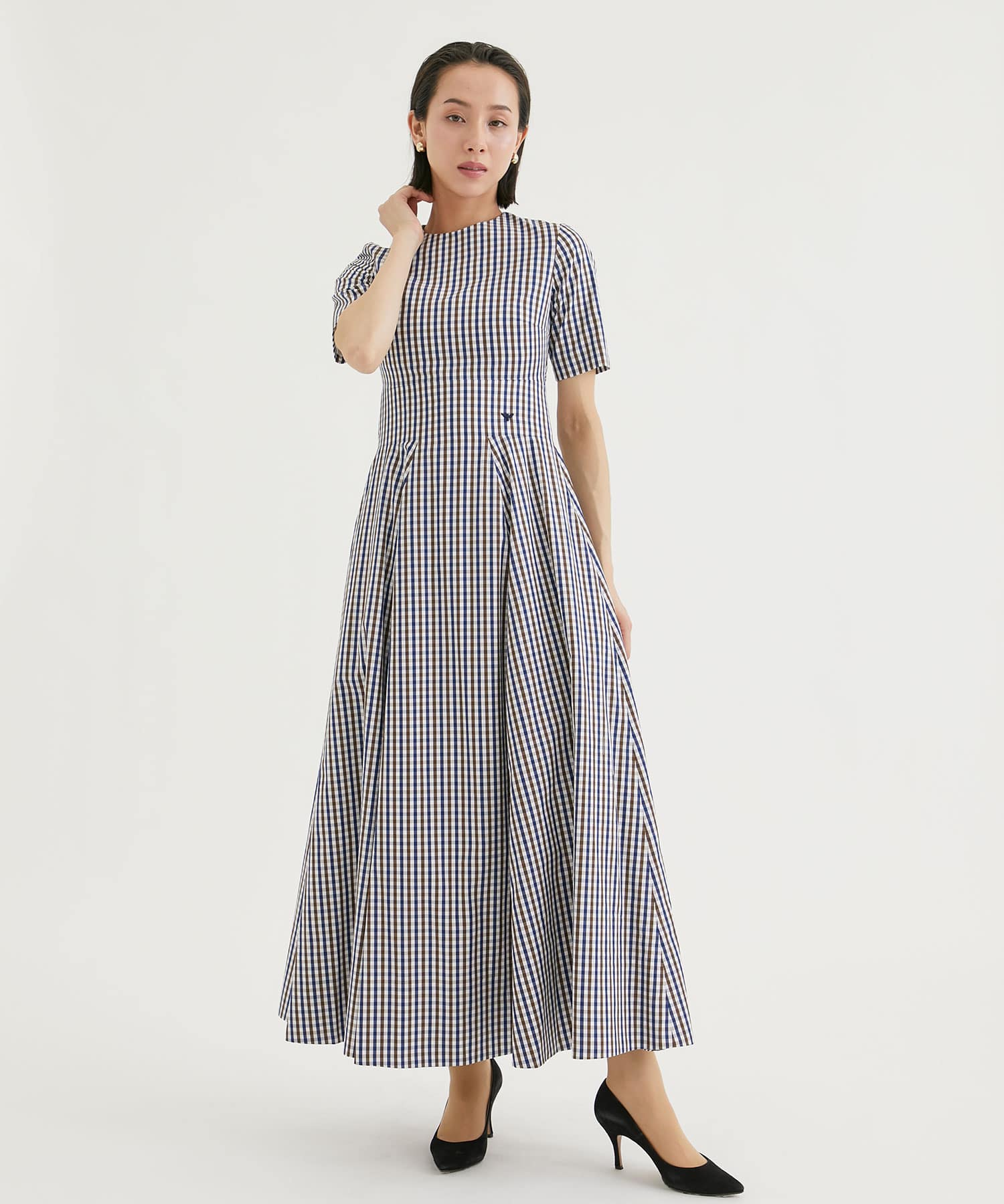 FIT＆FLARE DR S/S M.GINGHAM
