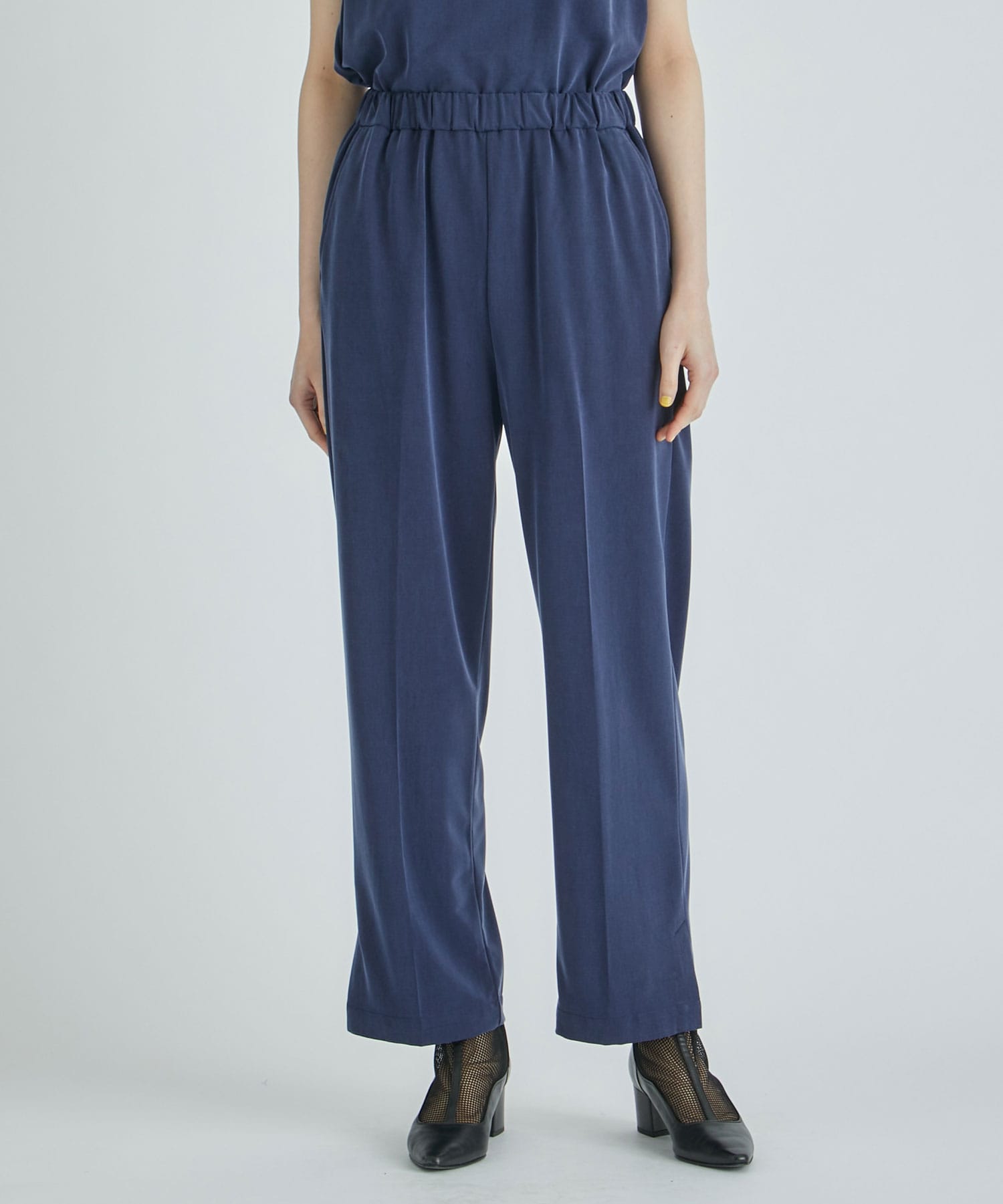Cupro jersey slit easy pants