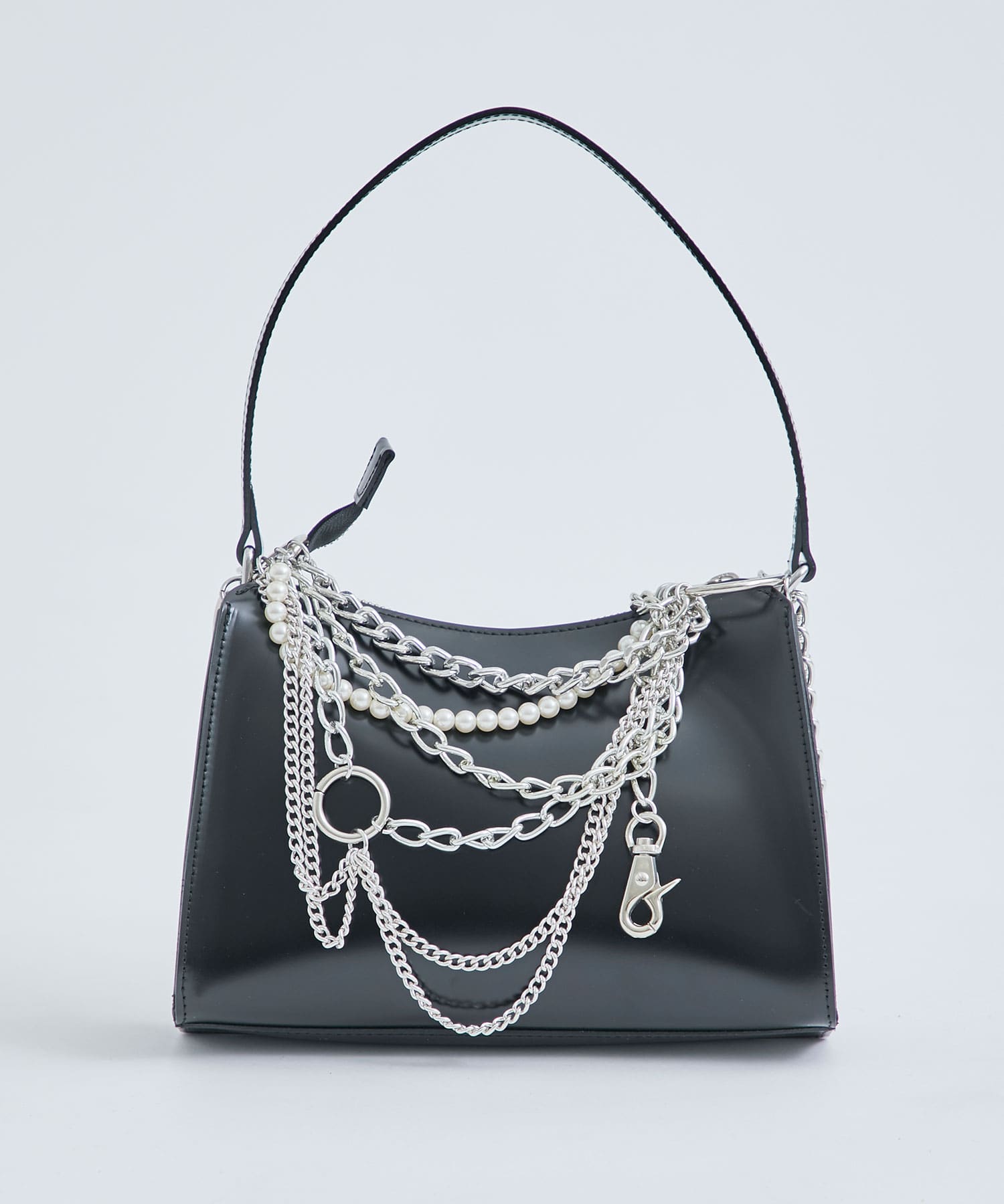 ステアガラス/パール×チェーン onehandle bag