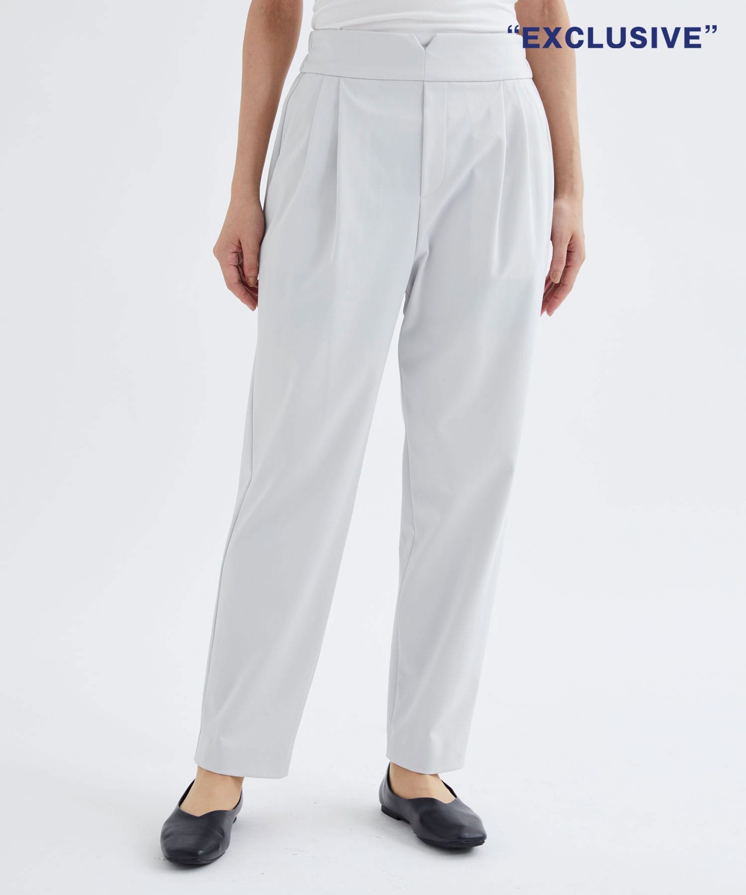 WASHABLE HIGH FANCTION TAPERD PANTS