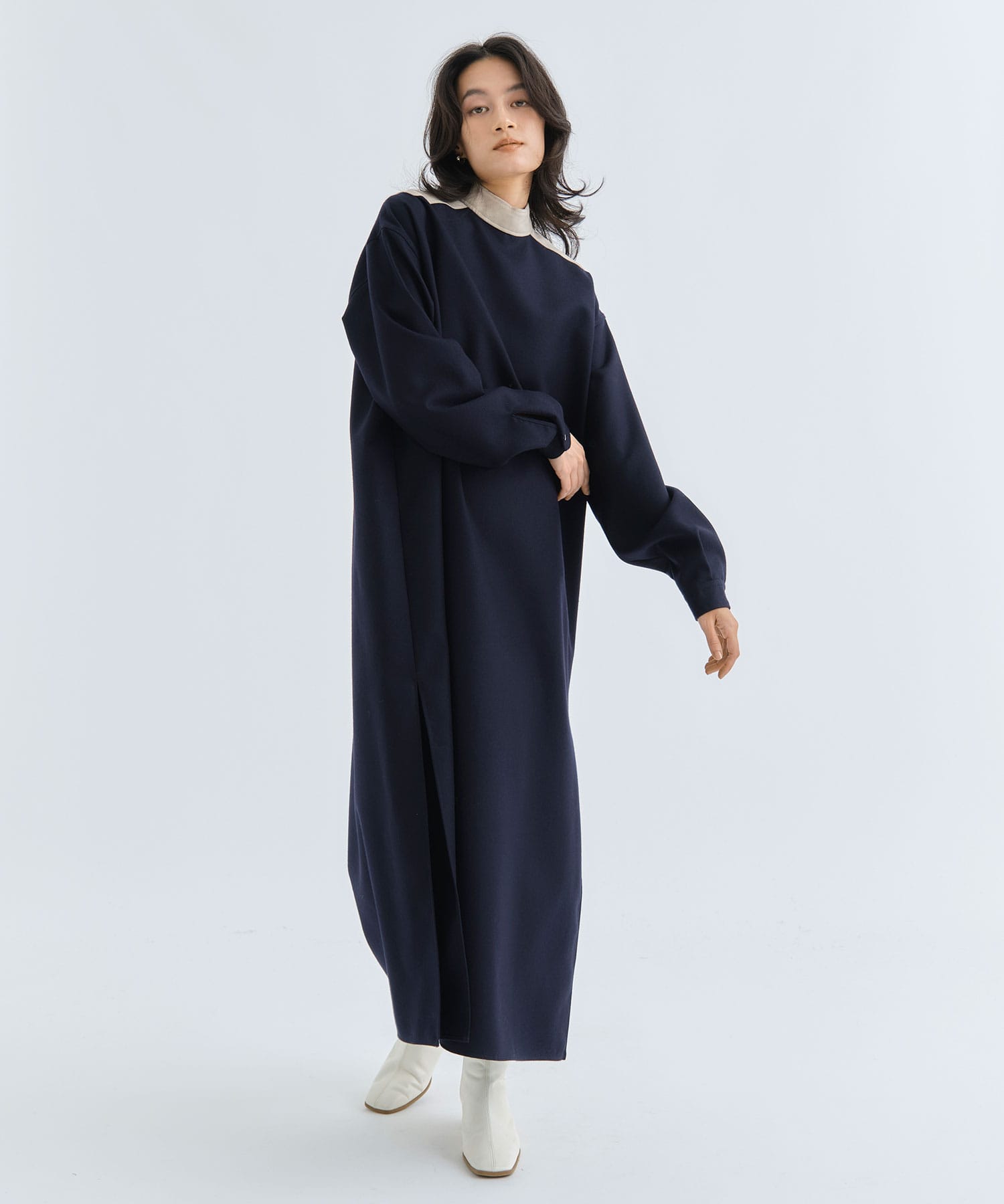 RERACS BACK ZIP SLIT DRESS