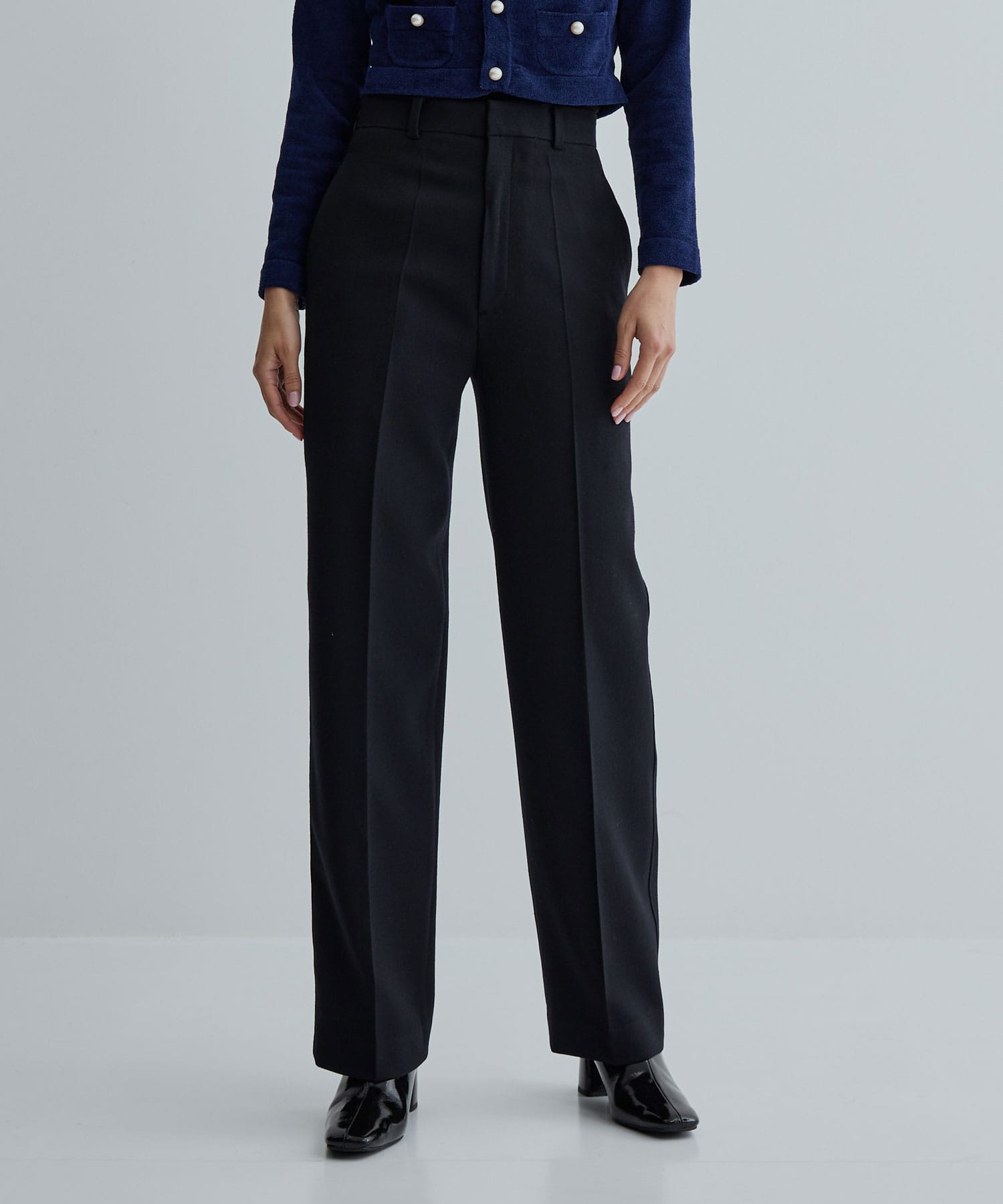 Double Cloth Straight Leg Pants