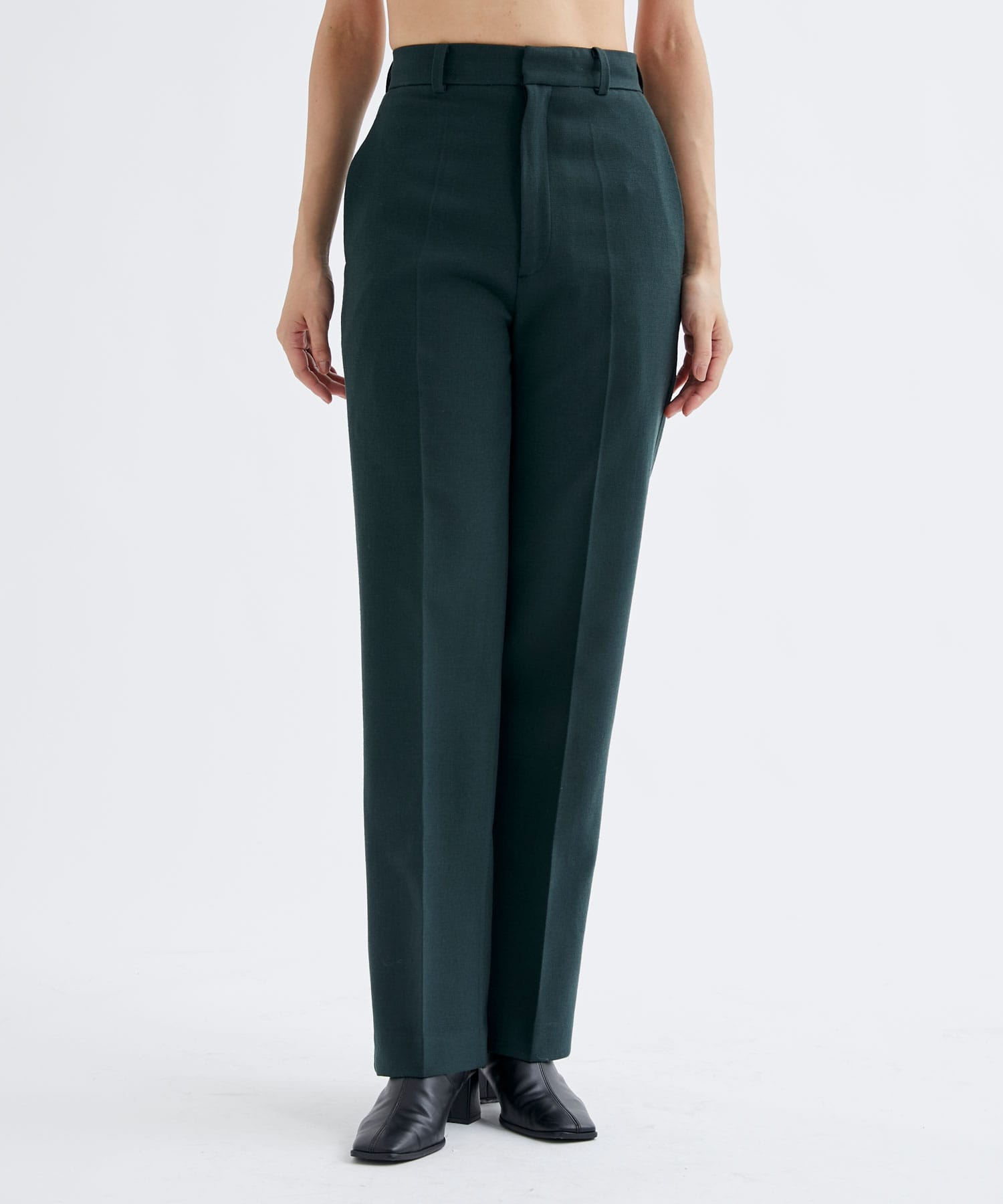 Double Cloth Straight Leg Pants