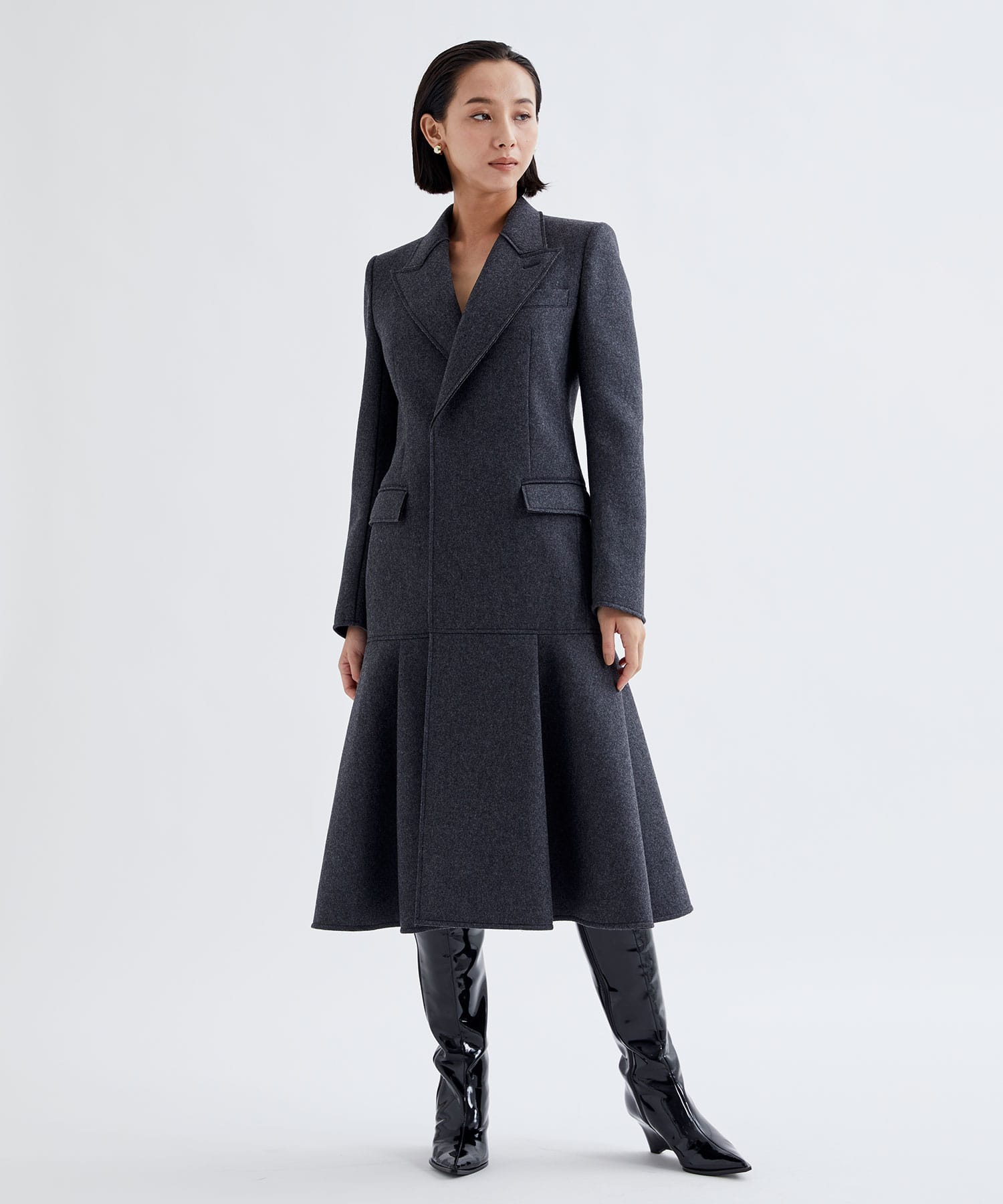 BONDED WOOL TAILORED COAT