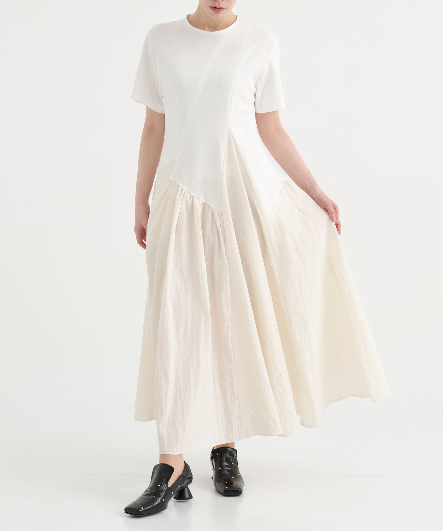 Ercilia combi tex jersey dress WH(1 WHITE): AKIRANAKA: WOMENS｜THE 