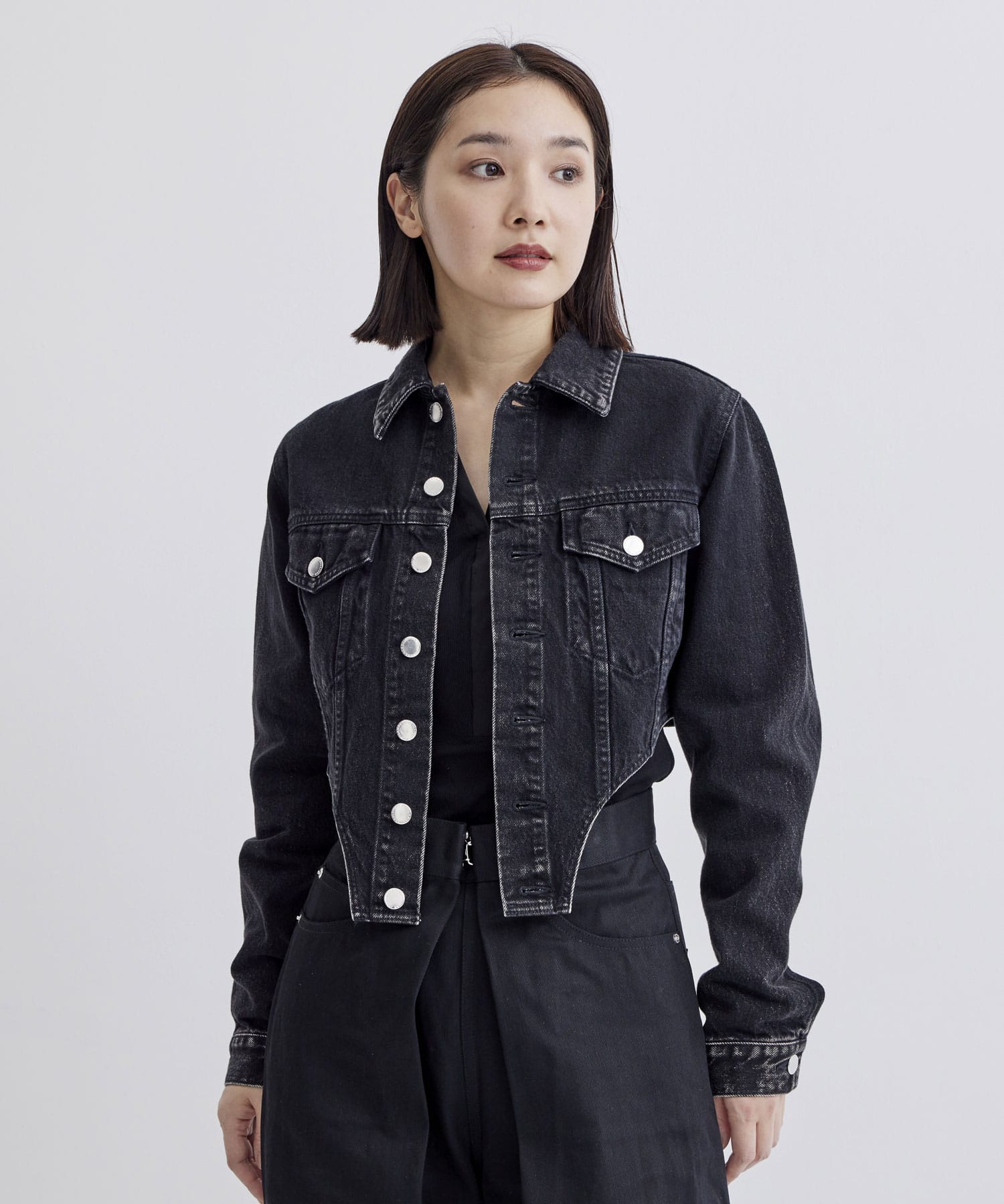 WASHED DENIM CUTTING JACKET