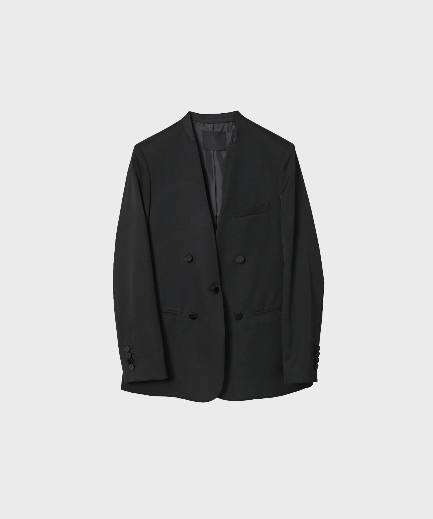 BLACK FORMAL NO COLLAR JACKET