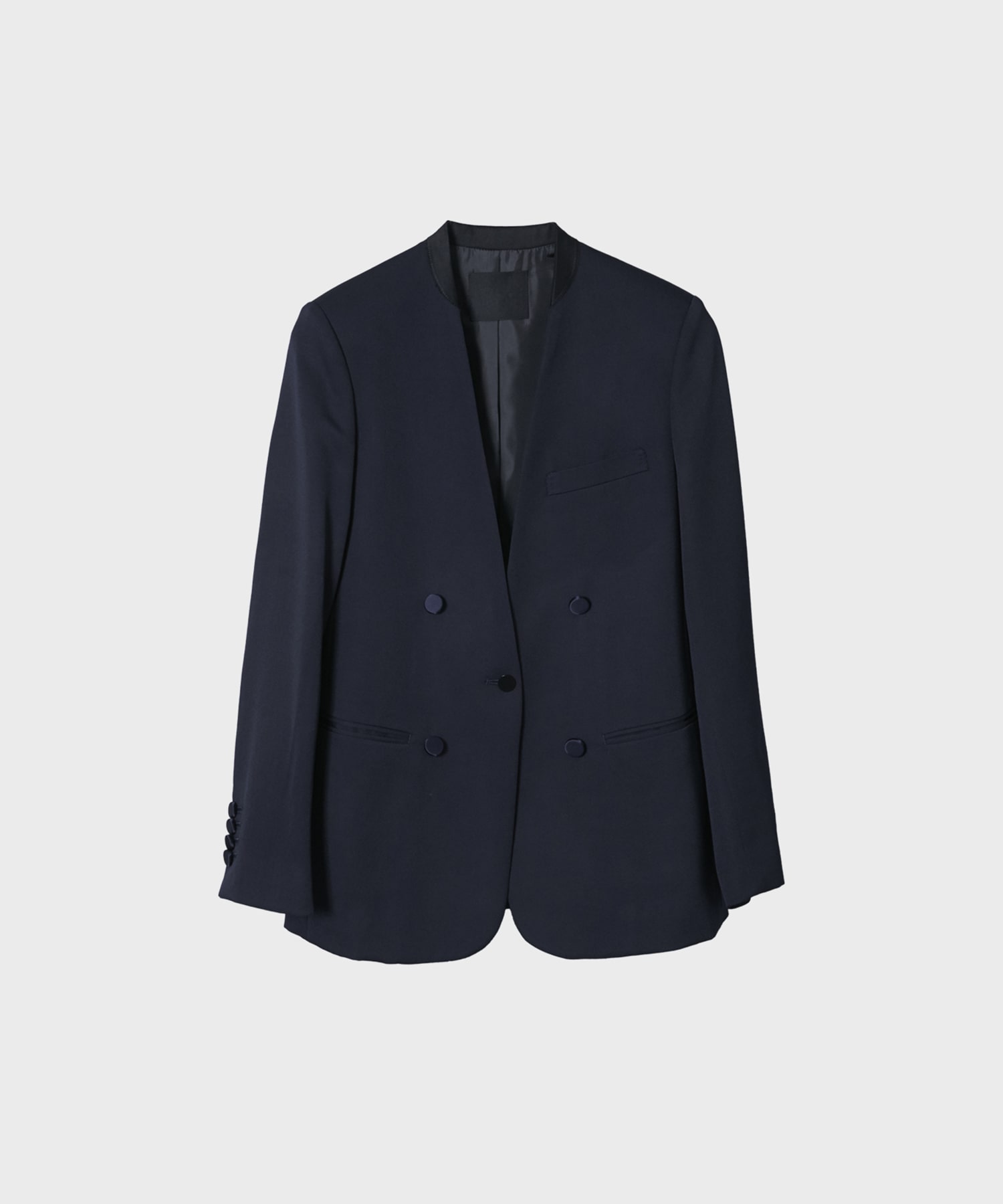 BLACK FORMAL NO COLLAR JACKET