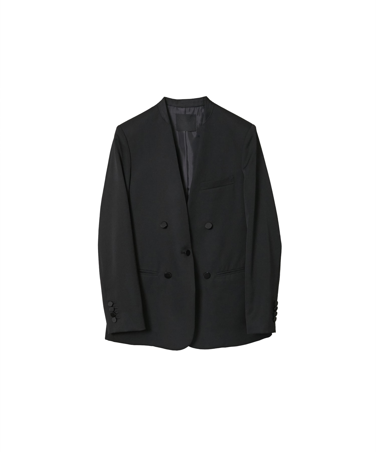 BLACK FORMAL NO COLLAR JACKET