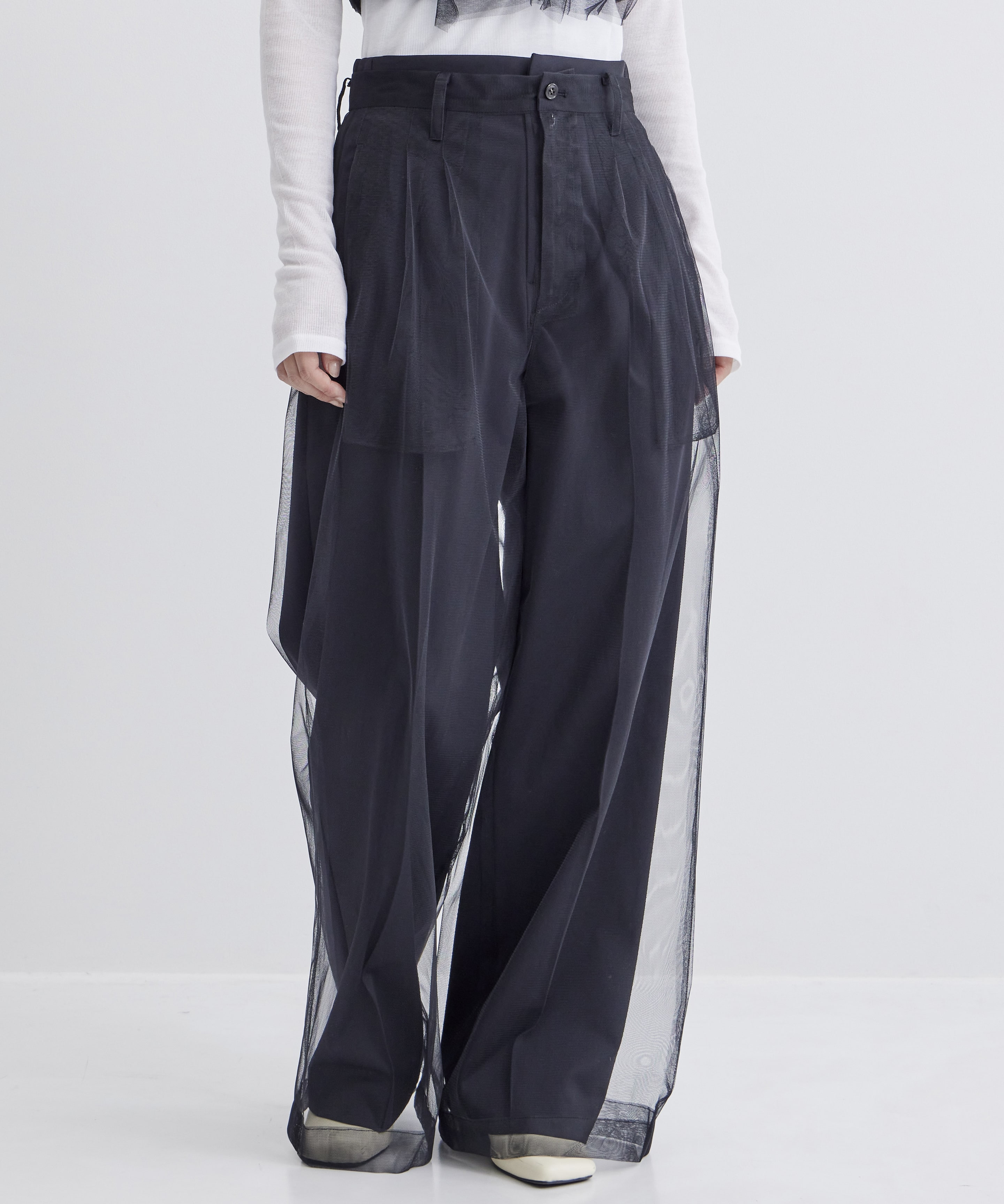 tulle layered pants