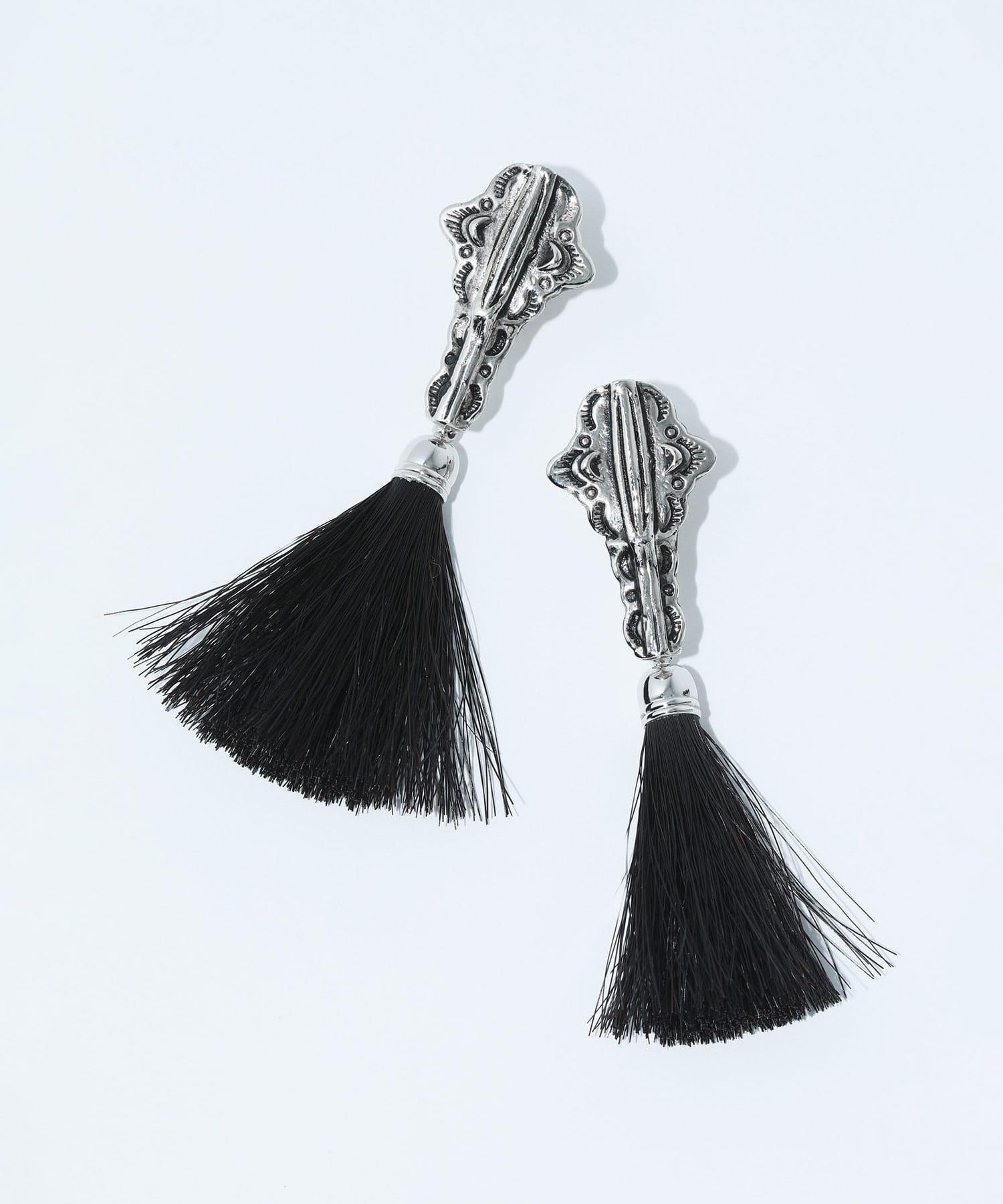 Metal fringe earrings