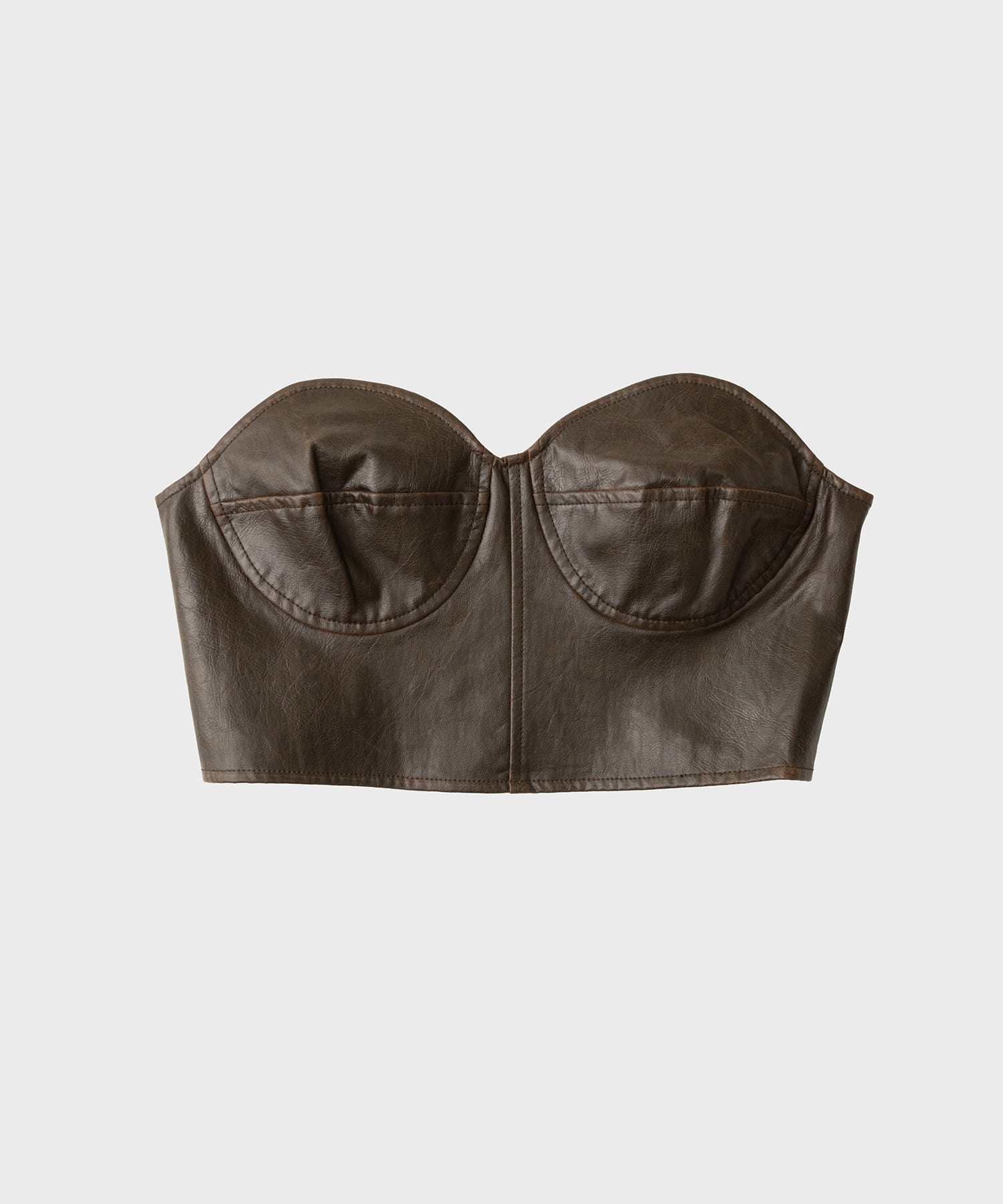 Fake Leather Bra Top