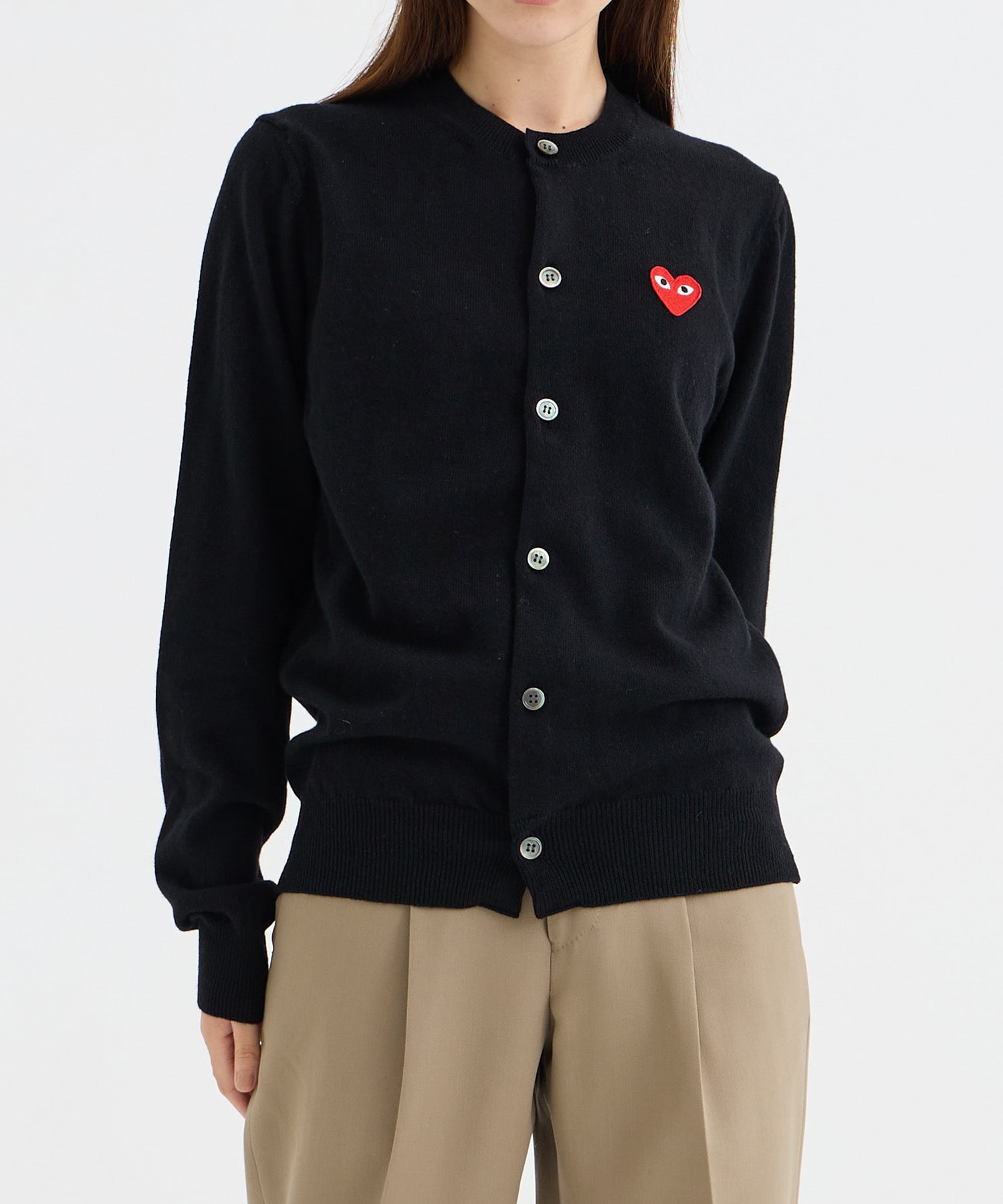 ROUND-NECK CARDIGAN REDEMBLEMRED HEART