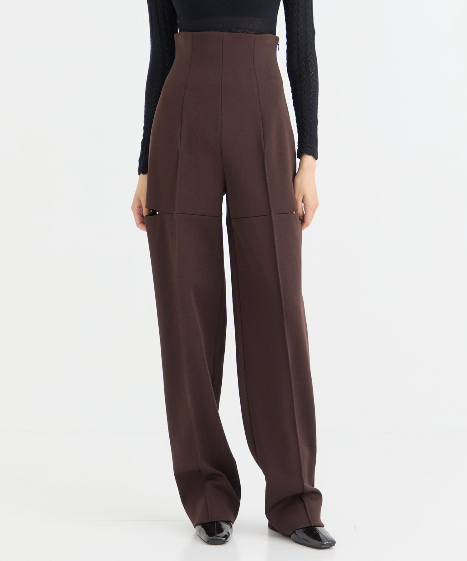 KNITTED SLIT TROUSERS