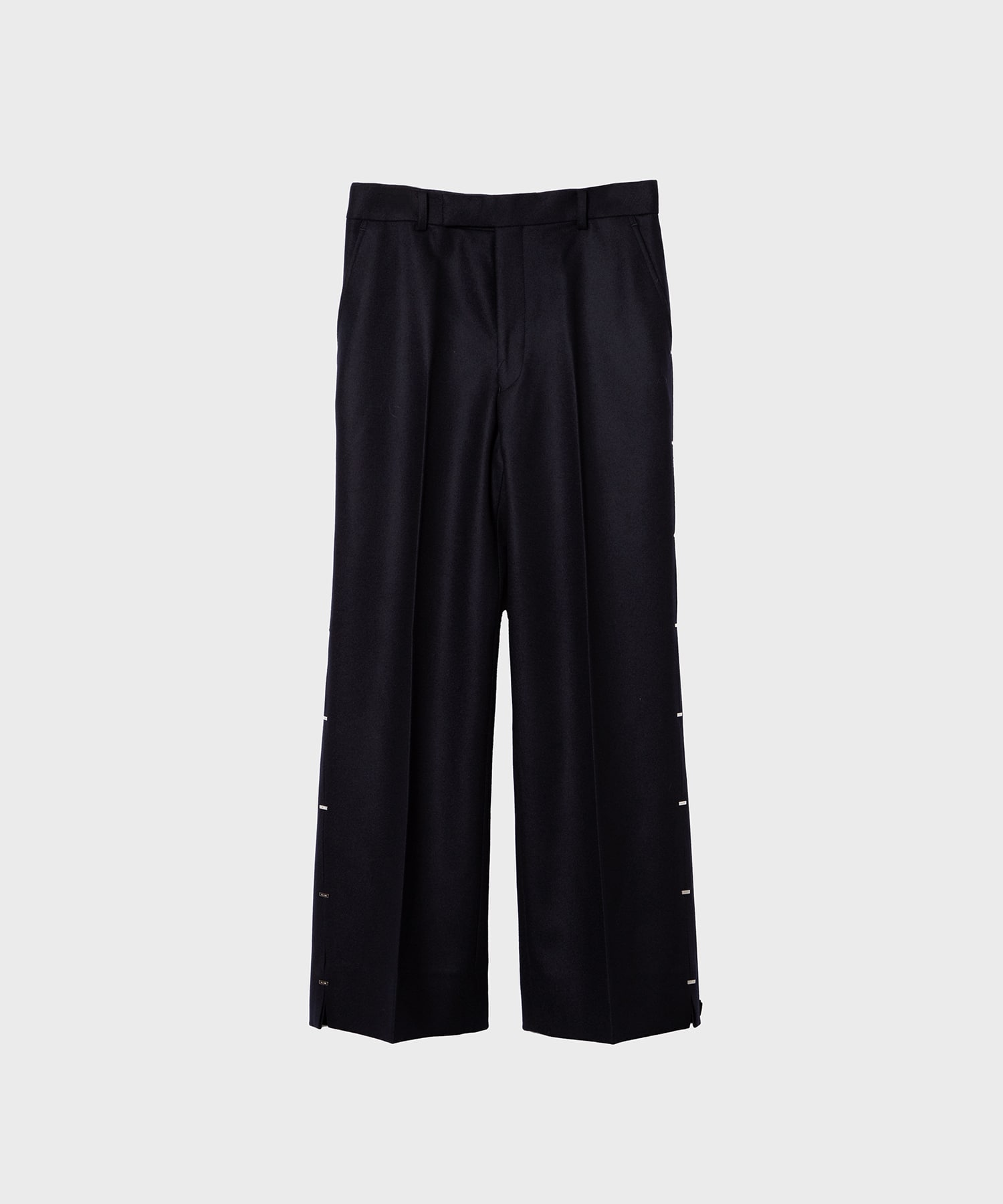 MELTON METAL LINE WIDE TROUSERS