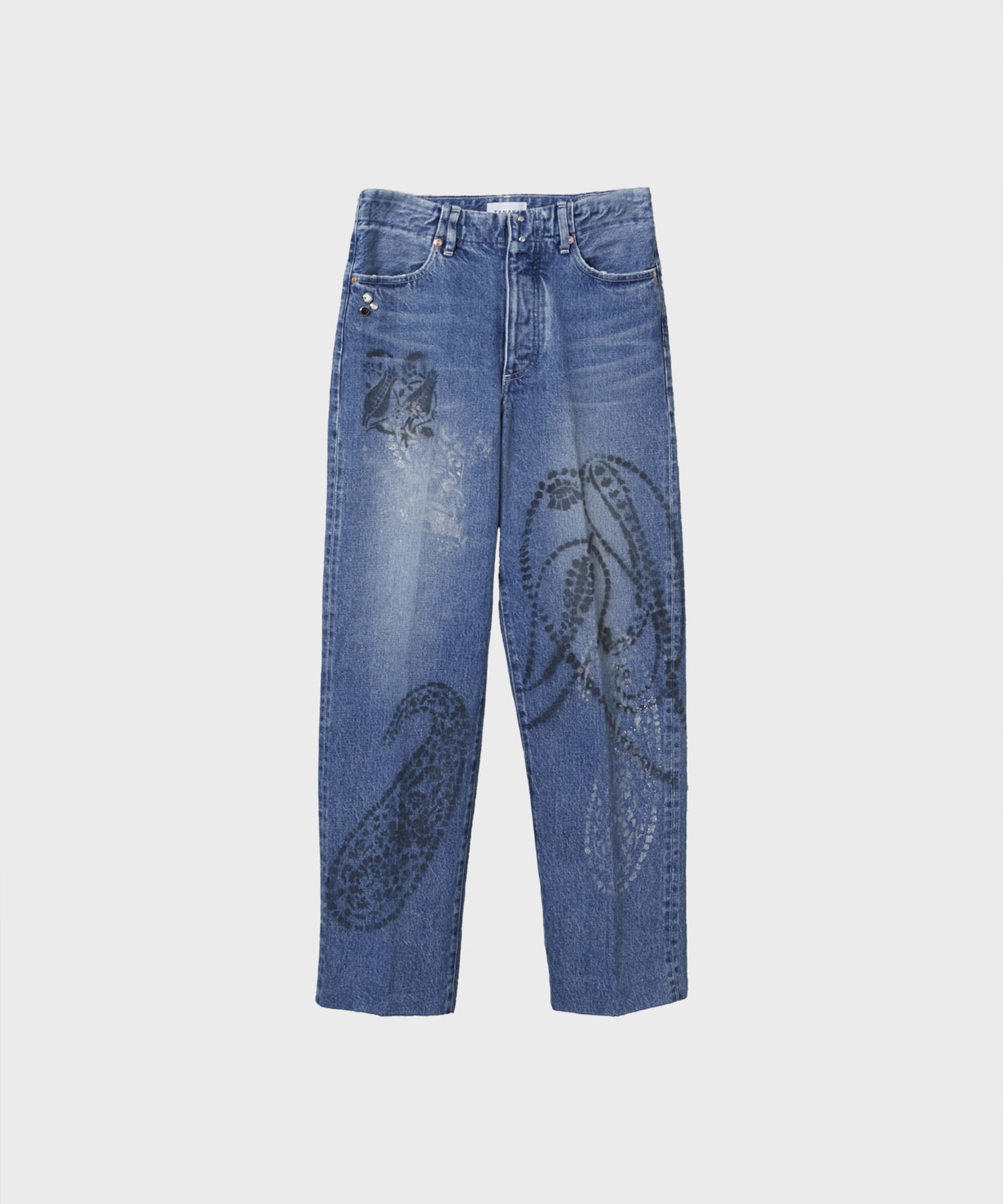 THE JEAN TROUSERS BLUE PAISLEY