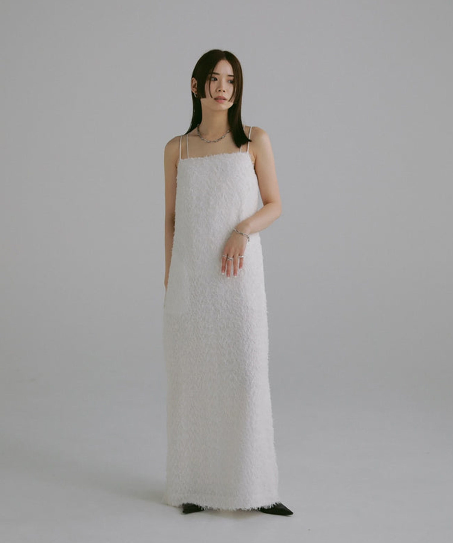 feather jacquard dress