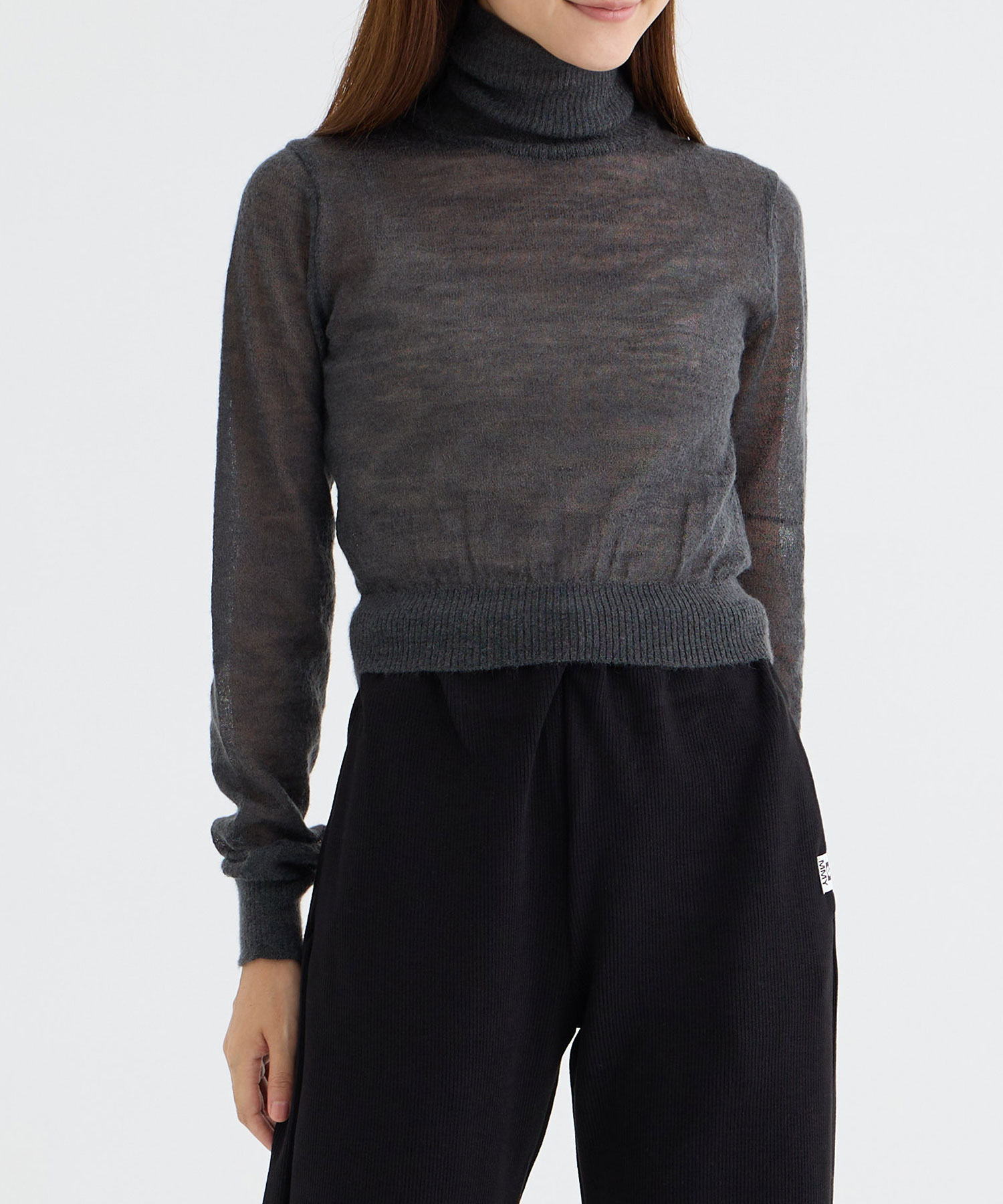 MOHAIR HI-NECK SWEATER