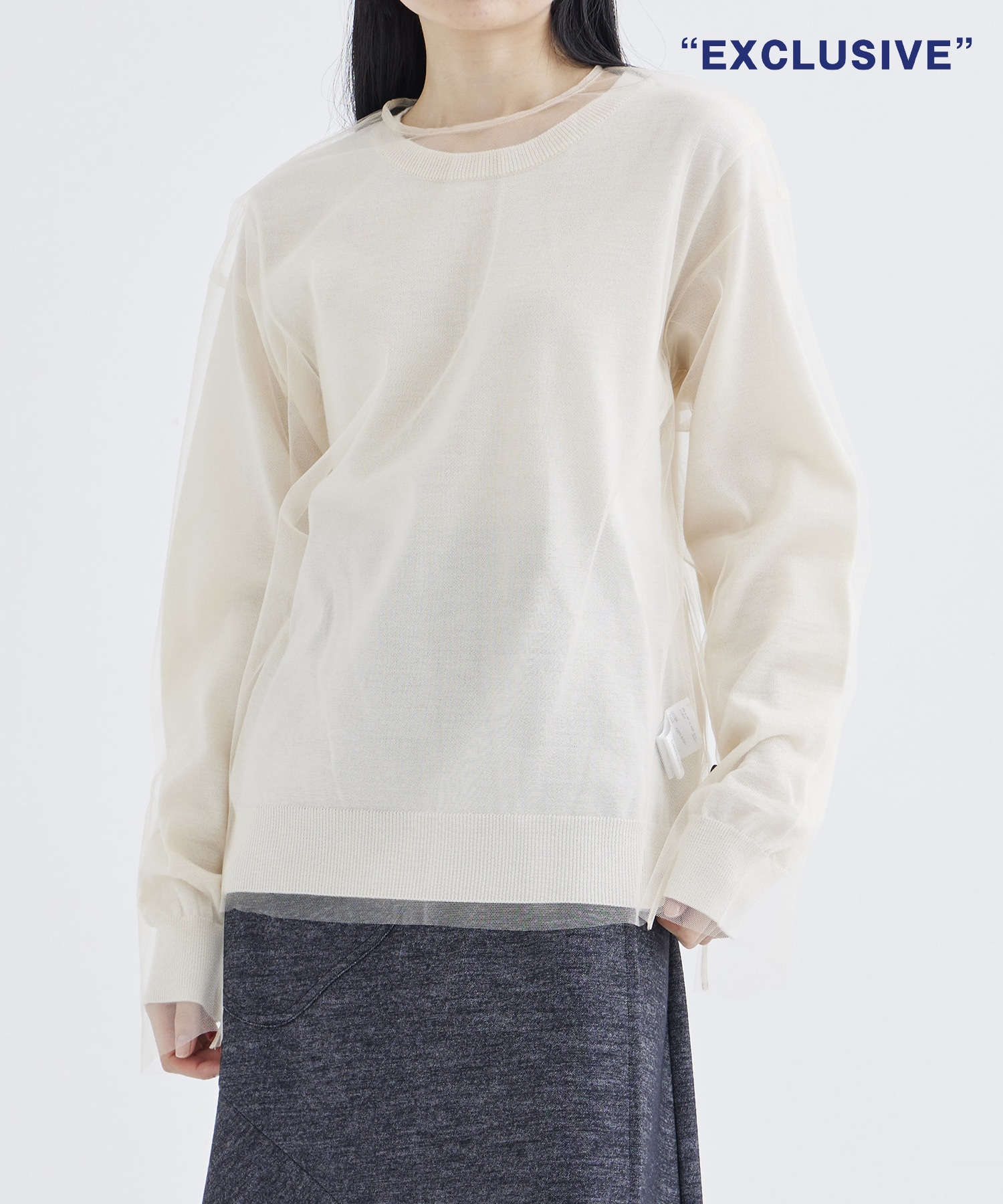 別注Tulle Combination Knit PO