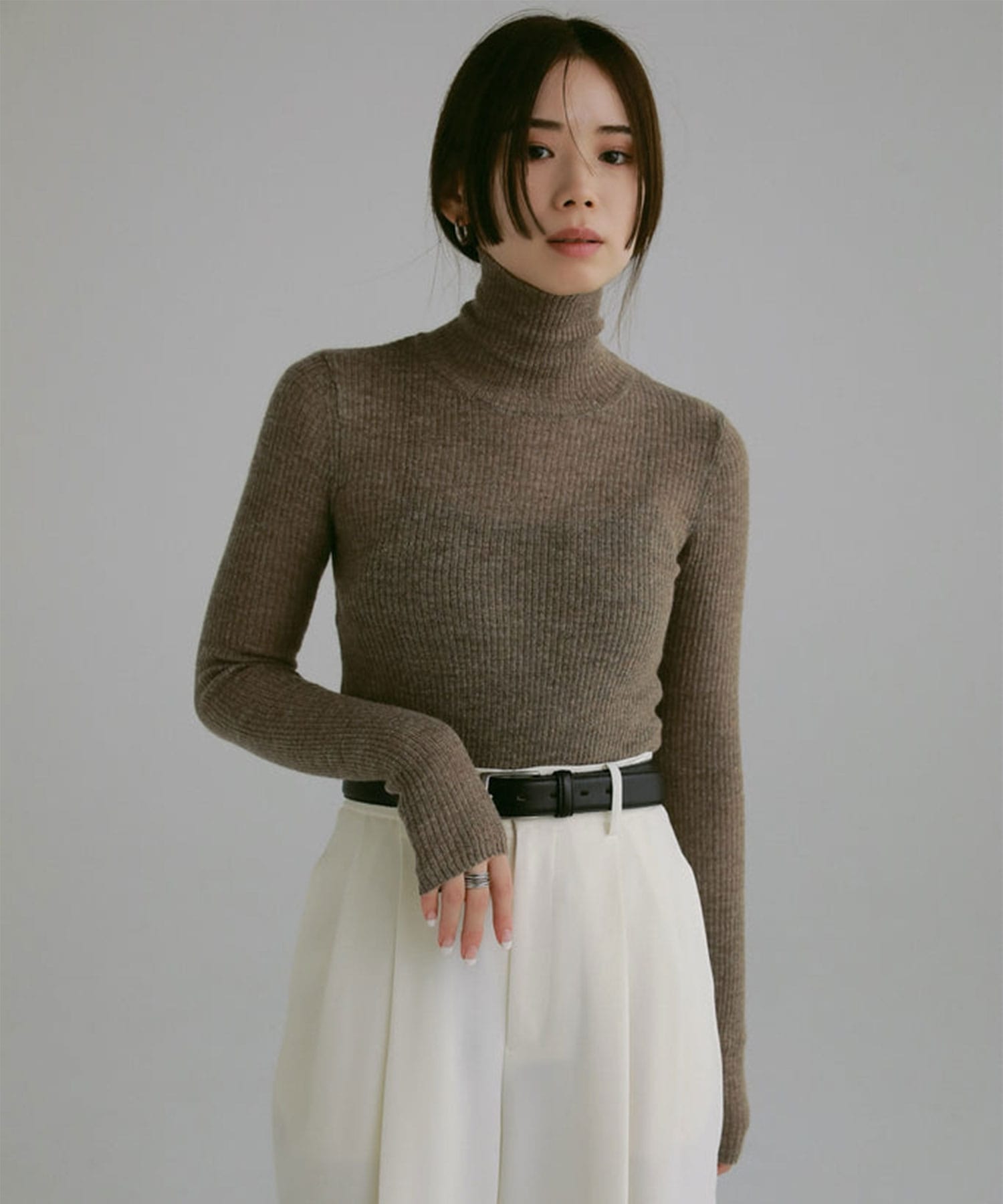 mohair sheer turtle knit