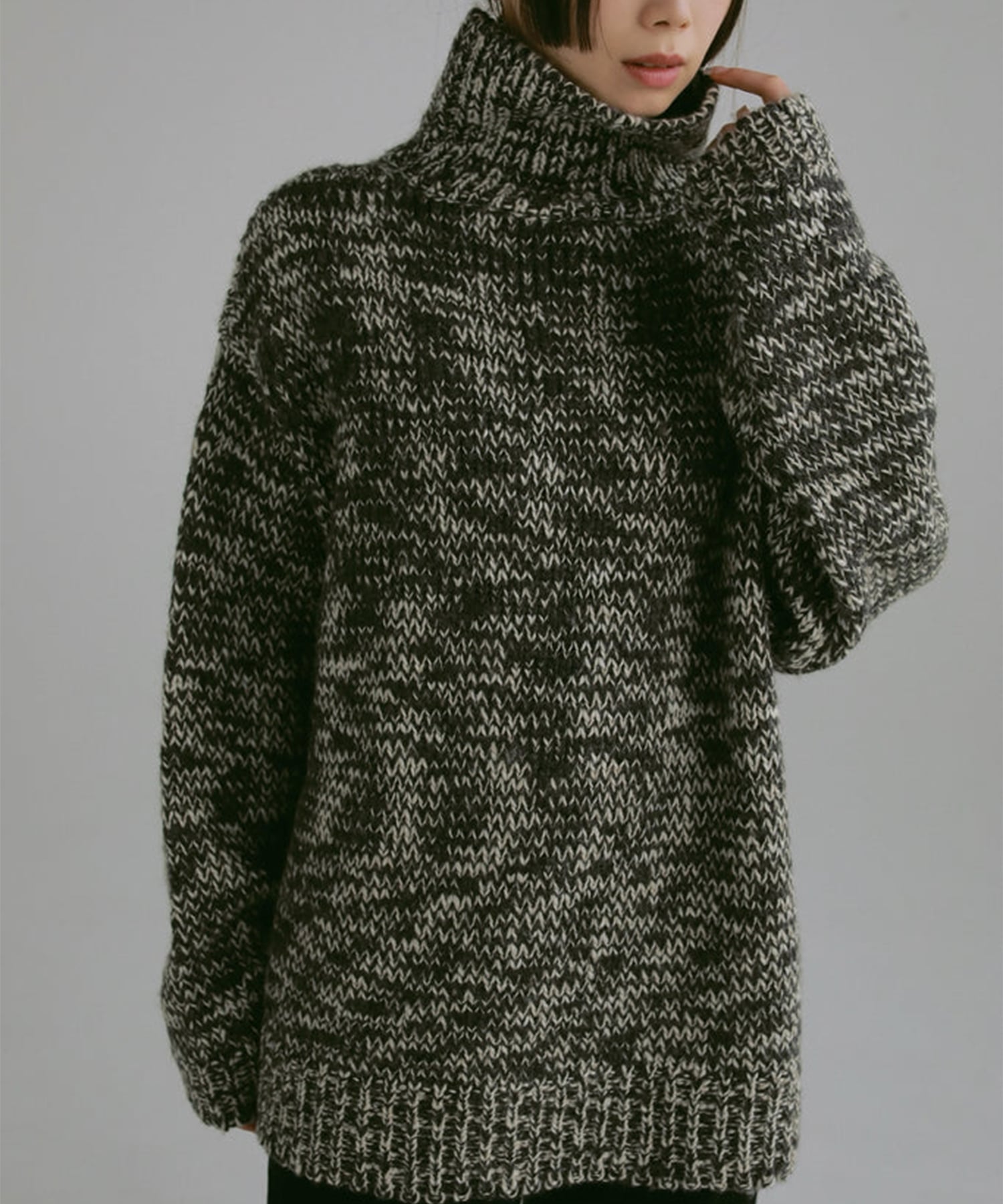 big turtle knit pullover