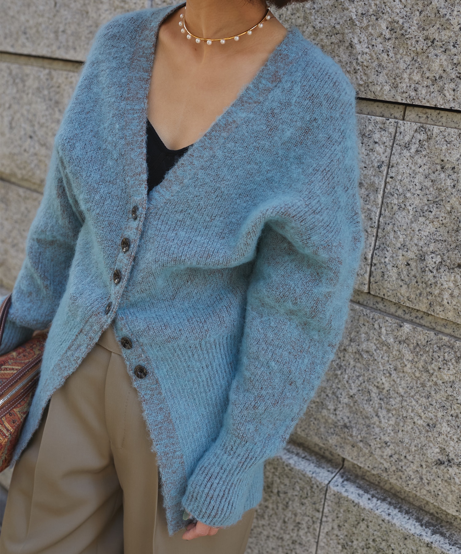 Greer mohair knit cardigan