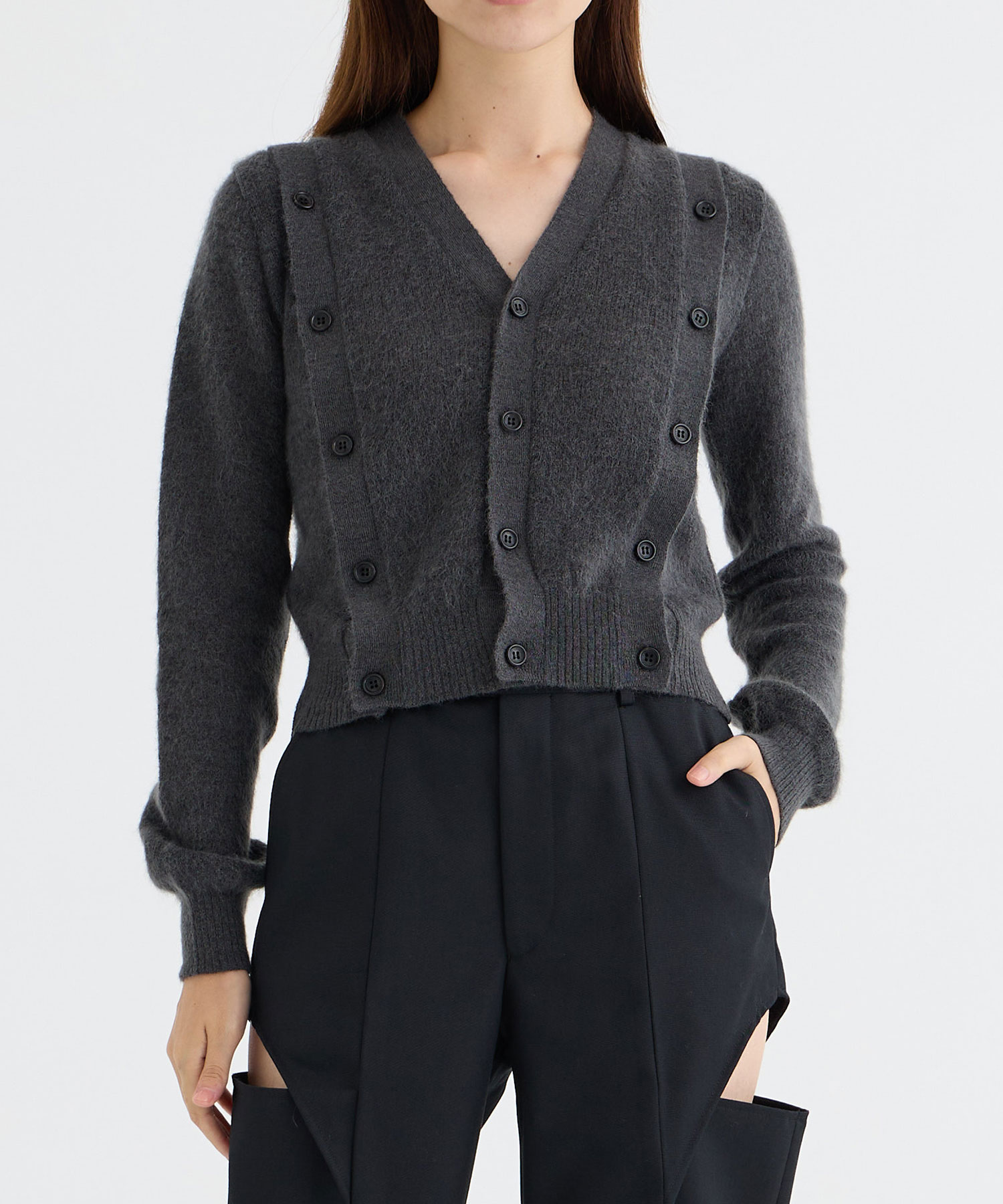 MOHAIR CARDIGAN WITH BUTTON