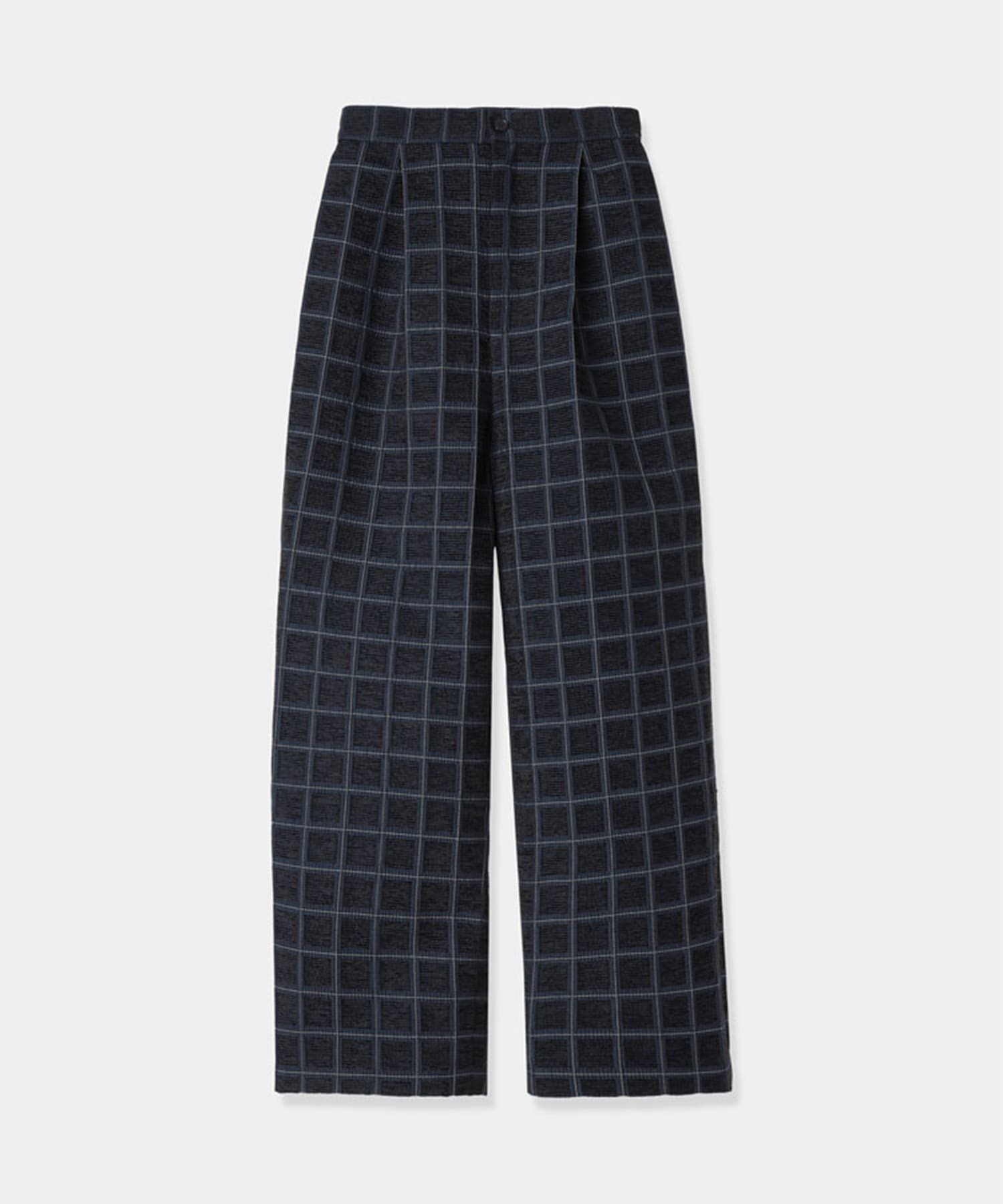 velvet jacquard check pants