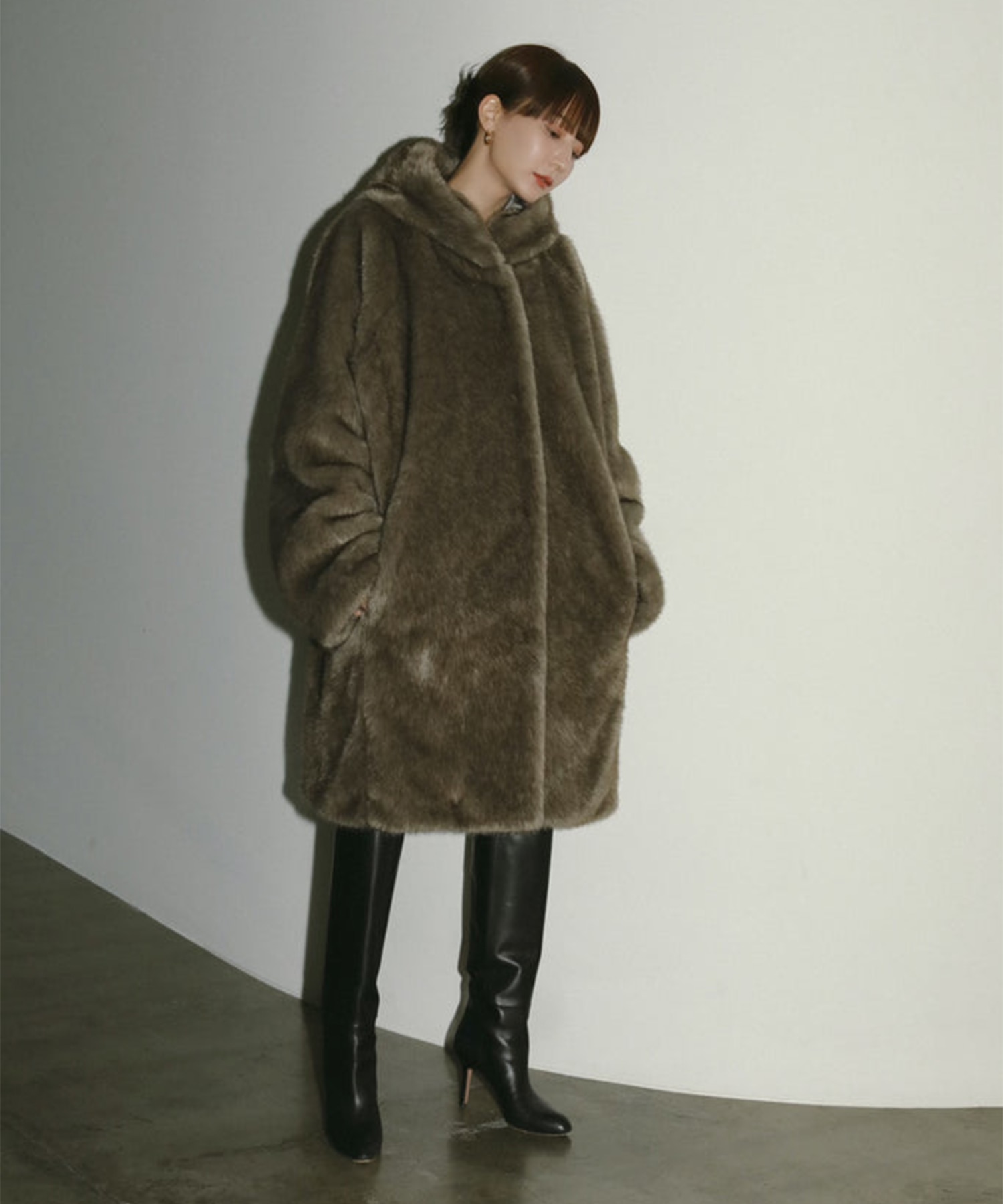 hoodie fur coat