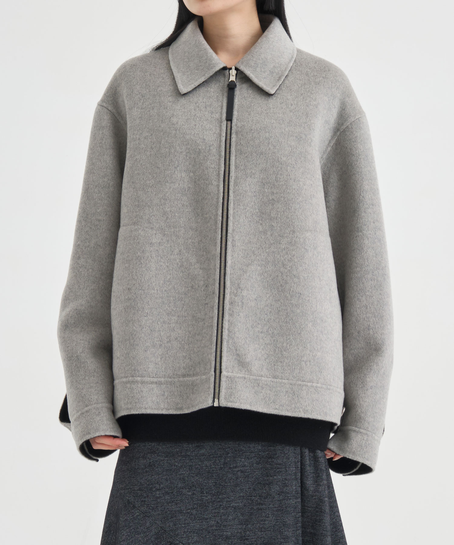 CASHMERE REVERSIBLE SHORT BLOUSON