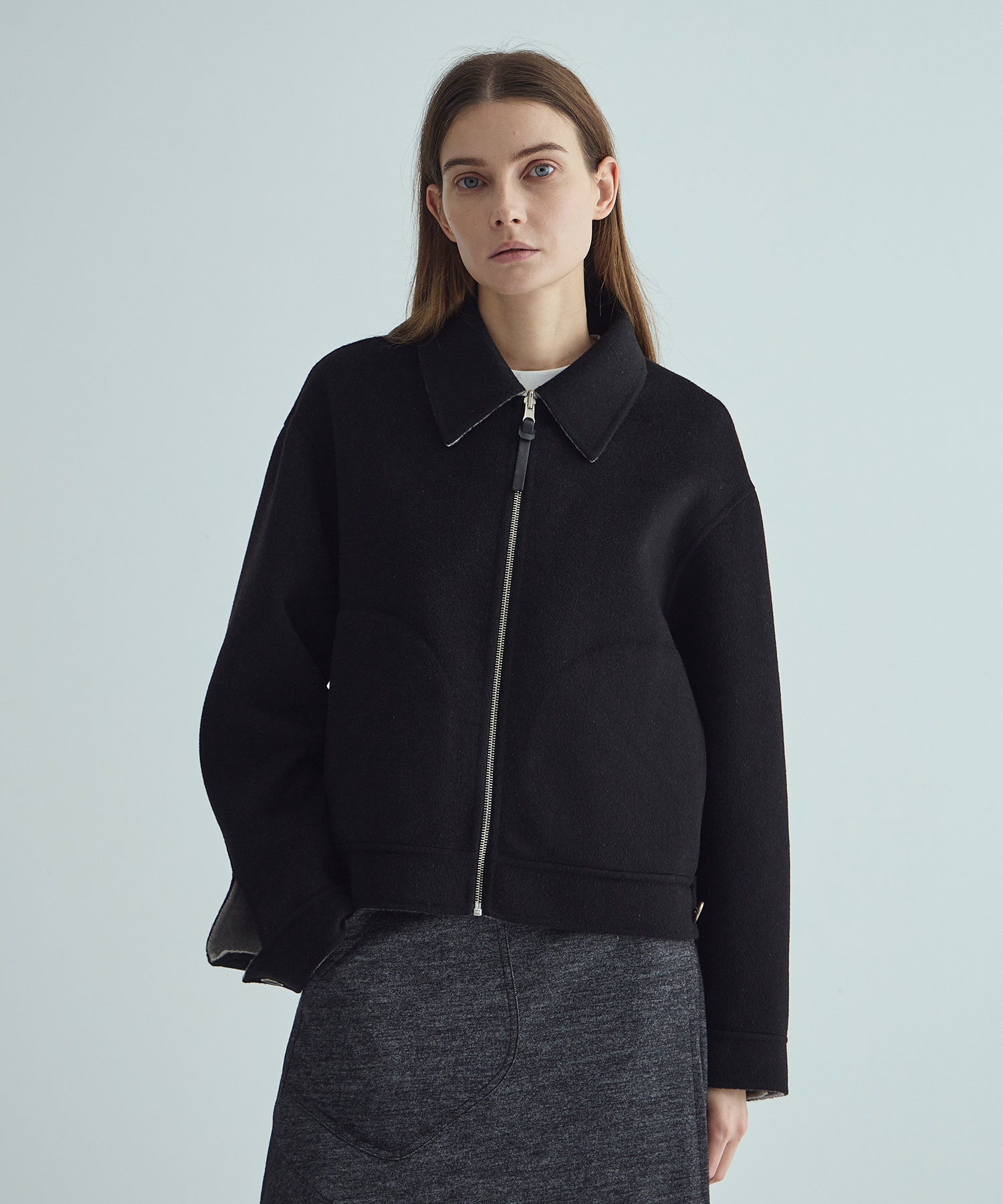 CASHMERE REVERSIBLE SHORT BLOUSON