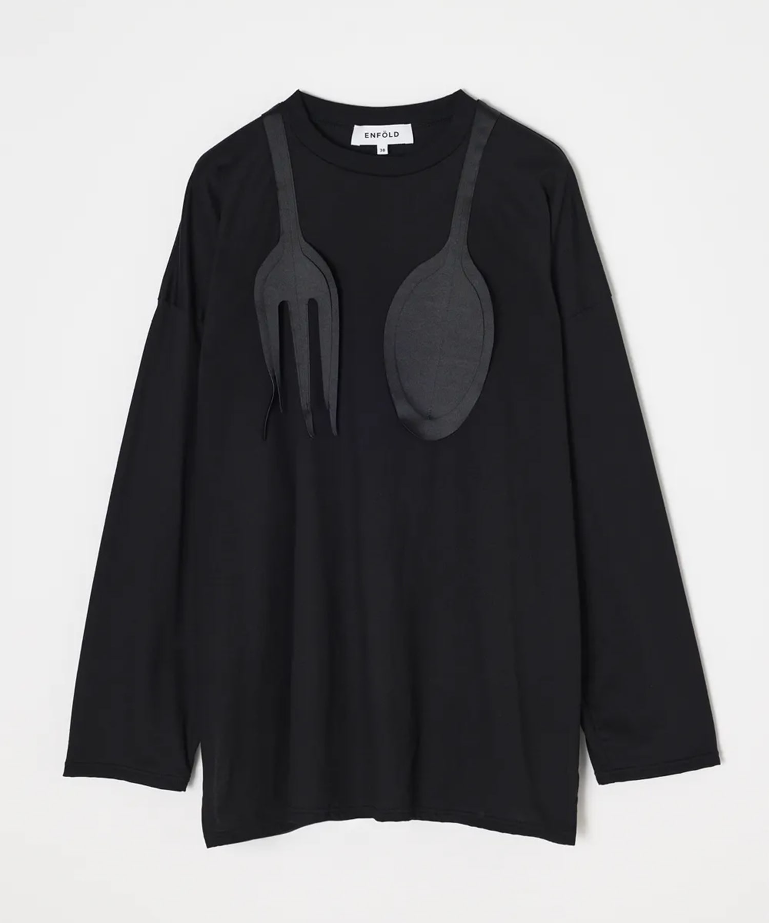 CUTLERY MOTIF LONG-SLEEVE T-SHIRT
