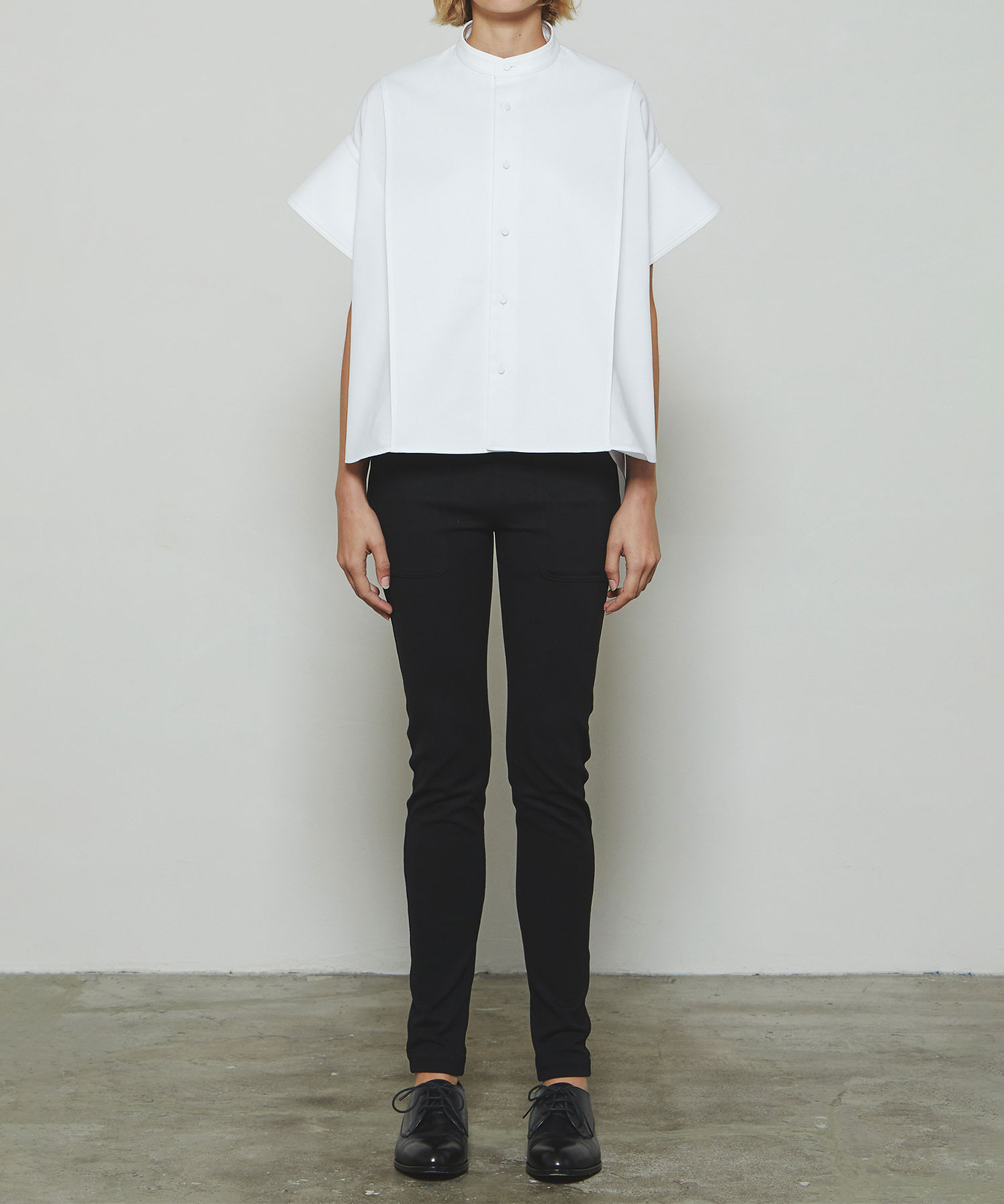 RERACS TUXEDO A-LINE WIDE CUFFS SHIRT