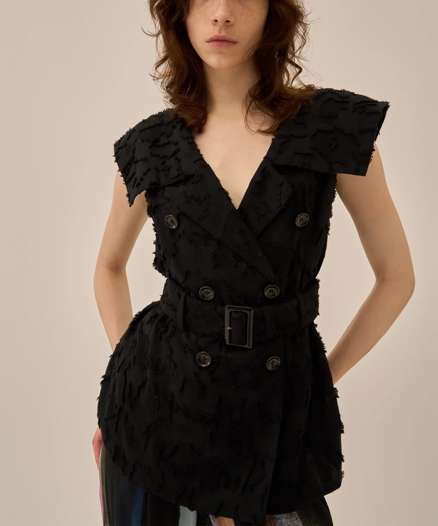 Block flower shirt BK