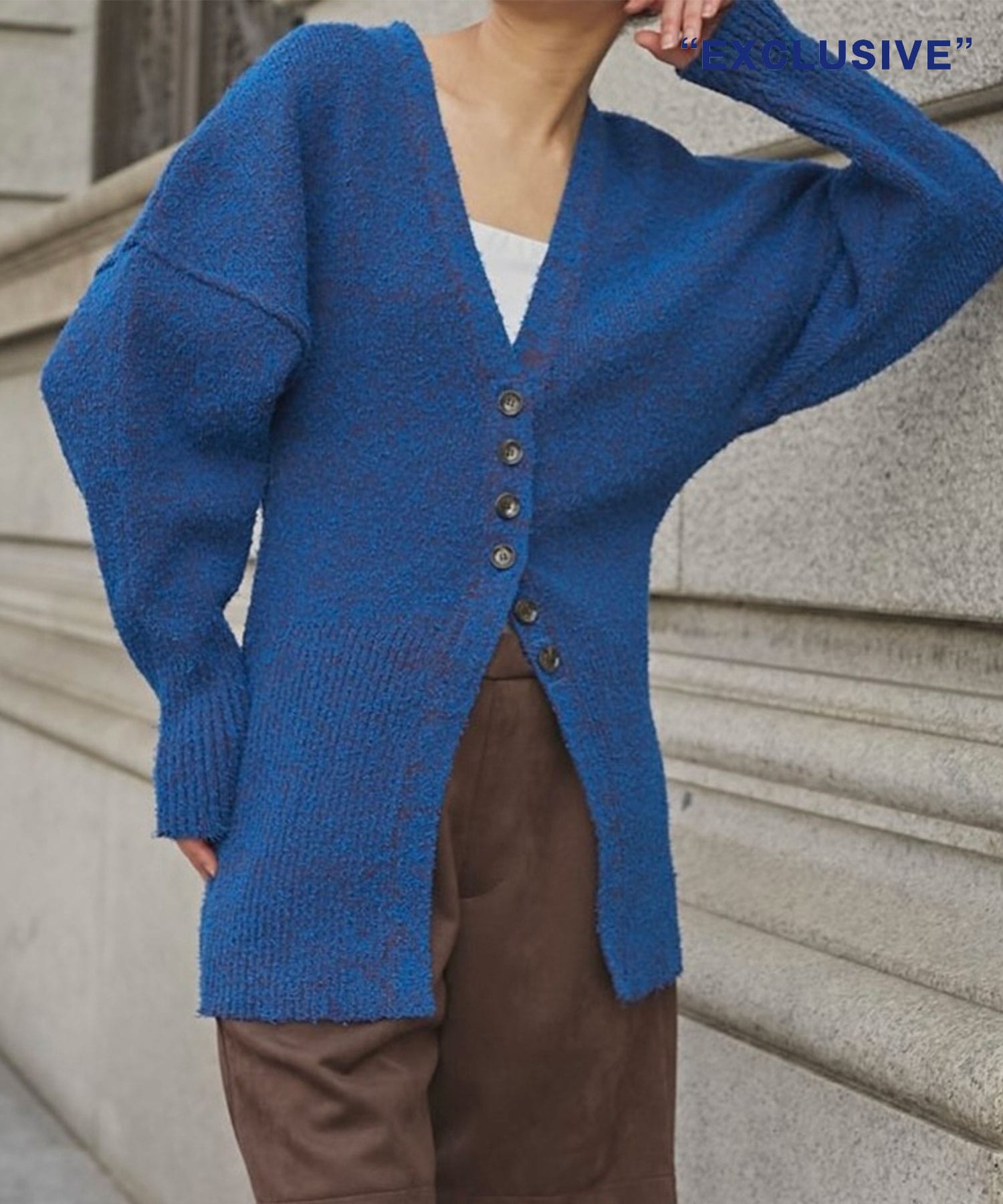 別注 Tweed Like Knit Cardigan