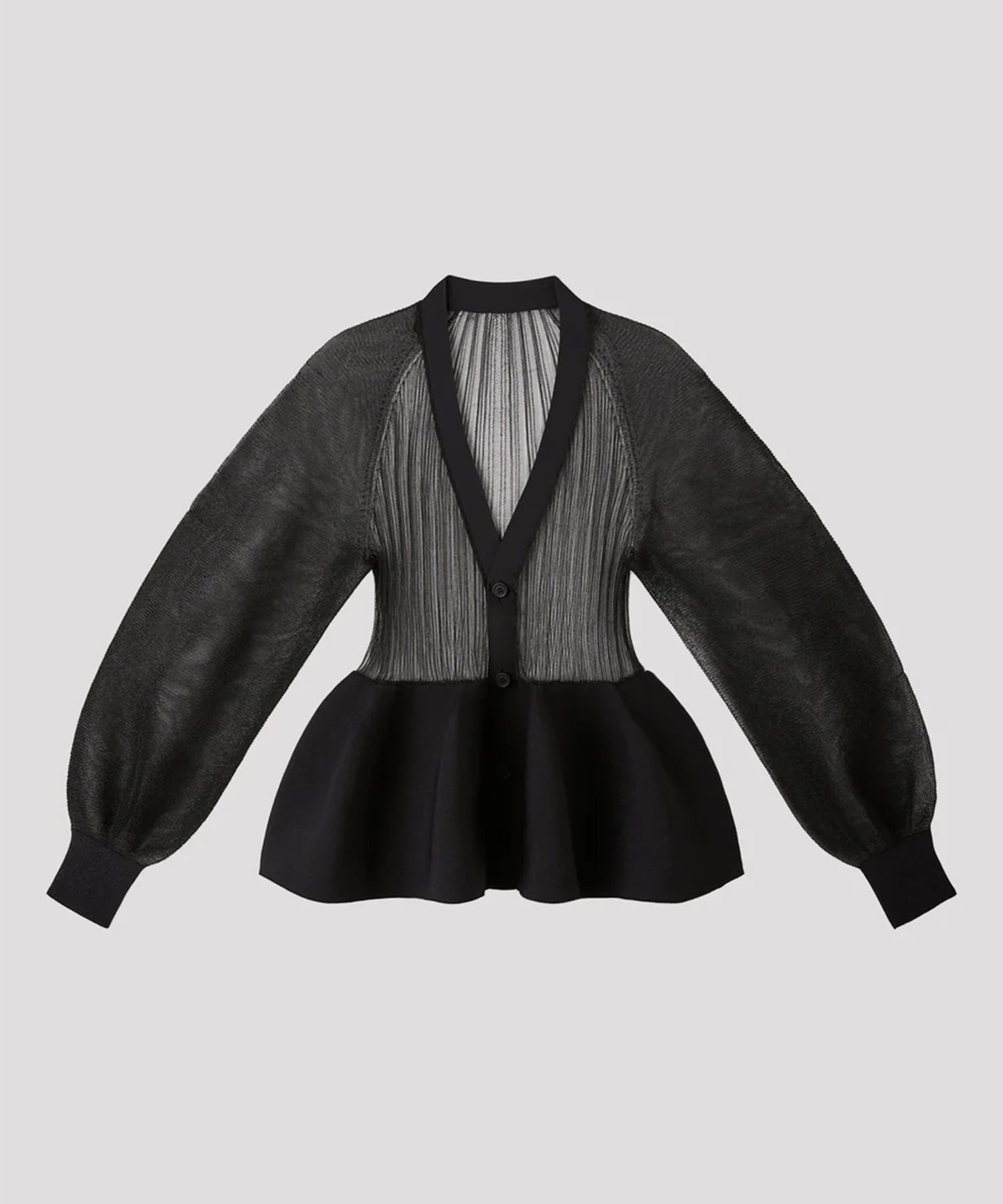 POTTERY LUCENT GLITTER PUFF SLEEVE CARDIGAN