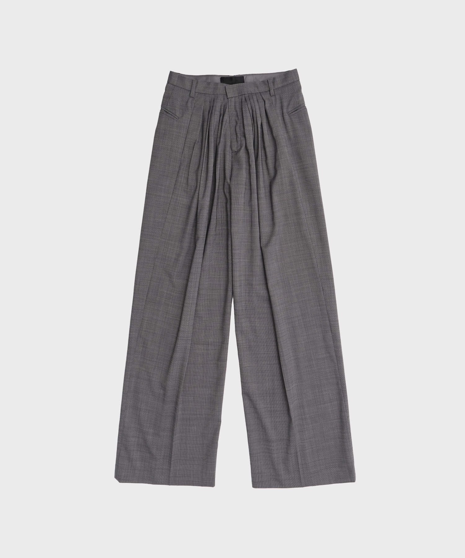 Forward-Gathered Tuck Trousers