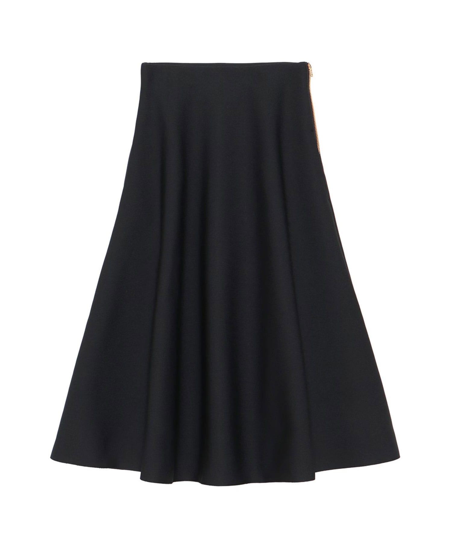 DOUBLE FACE MI-MOLLET FLARE SKIRT