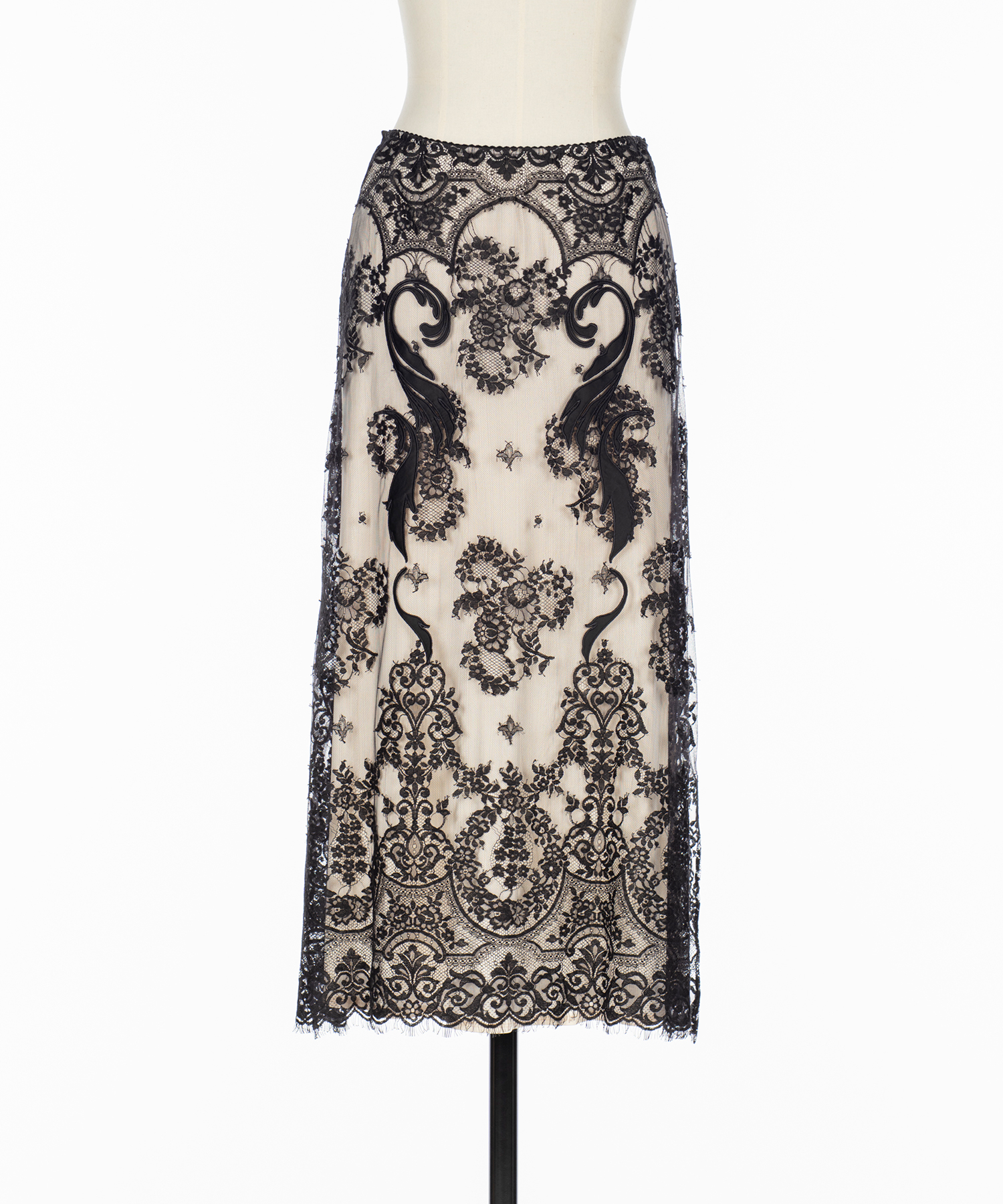 EMBROIDERED LACE SKIRT