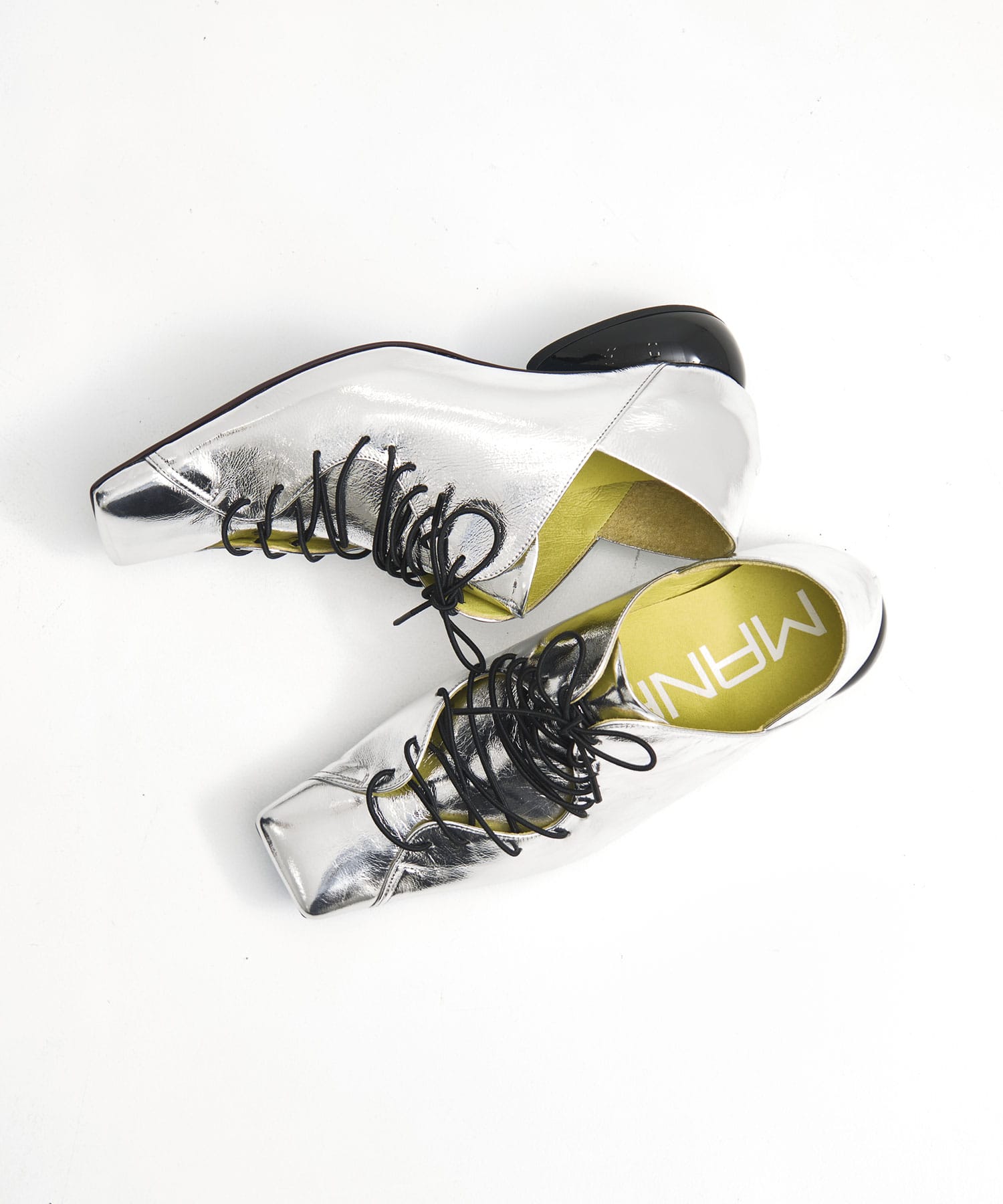 lace-up square toe  pumps