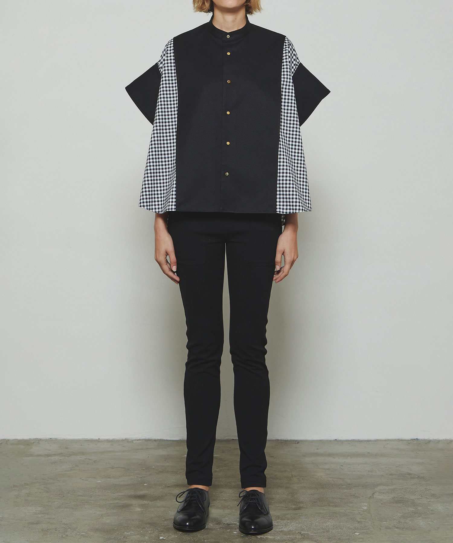 RERACS TUXEDO A-LINE WIDE CUFFS SHIRT