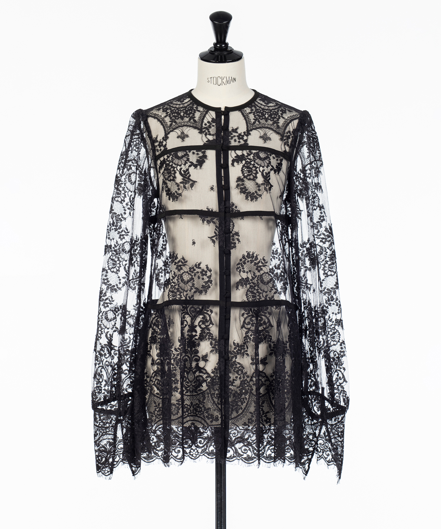 LACE GATHERED BLOUSE