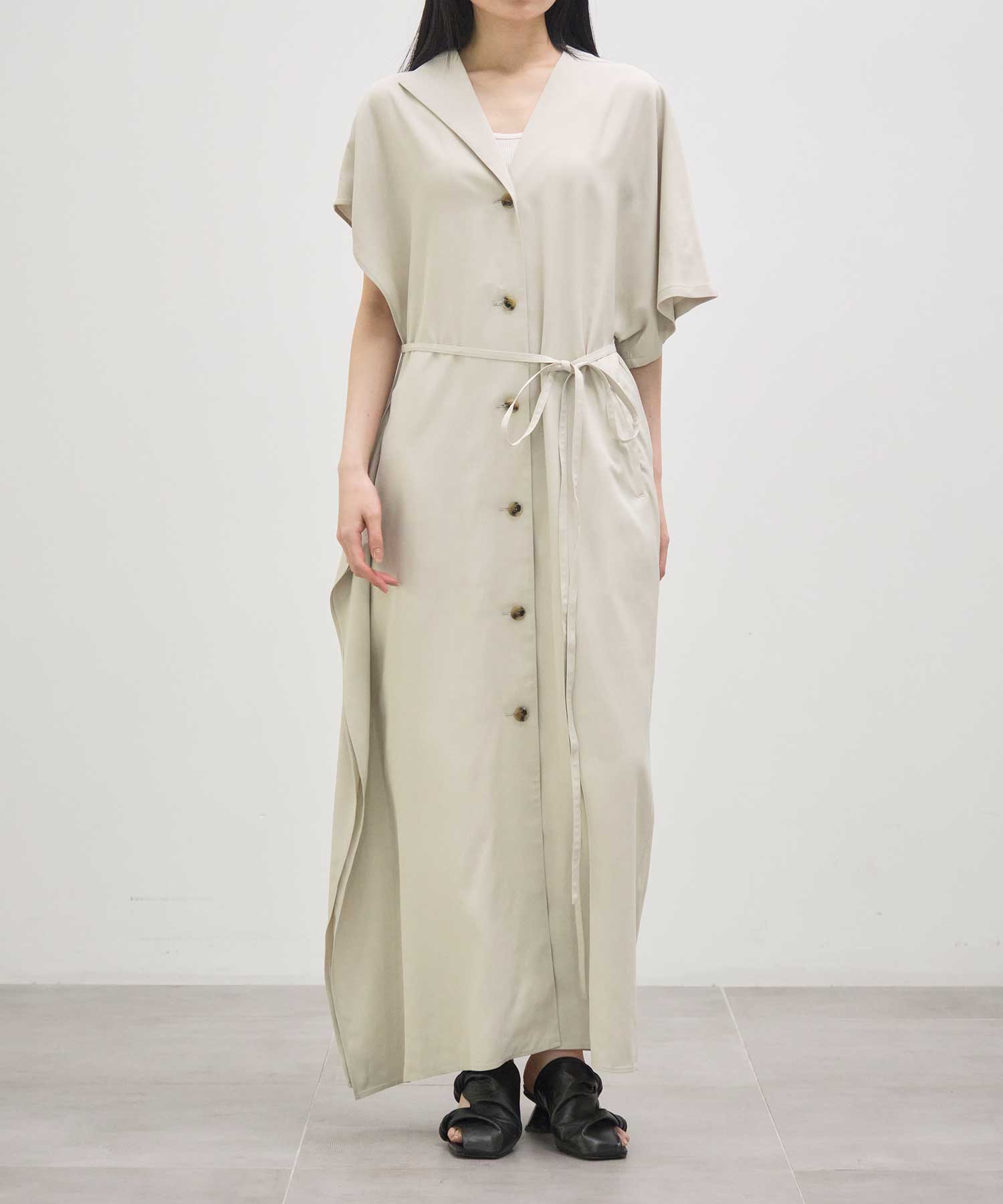 Ana asymmetry dress O.WHT